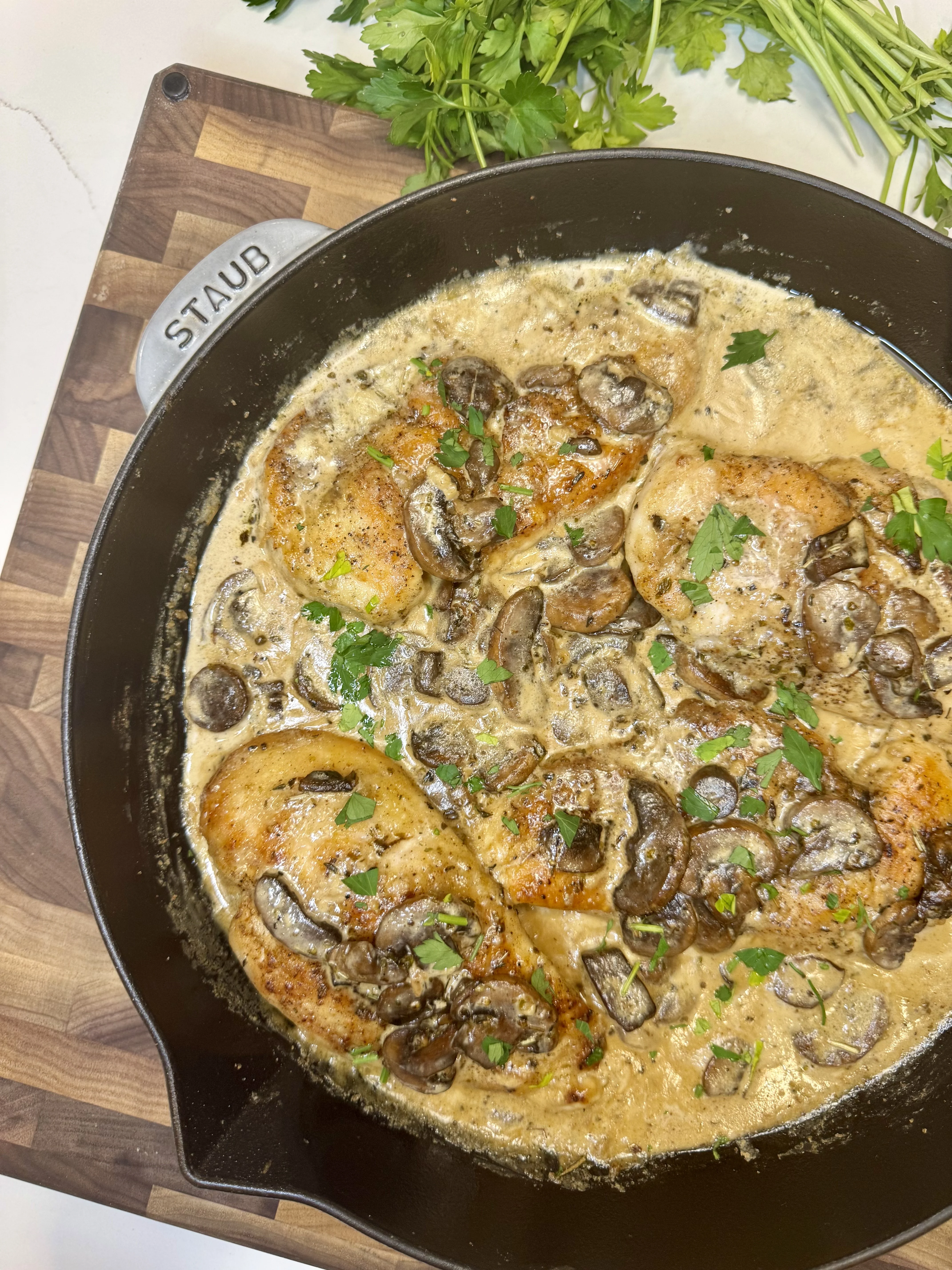 creamy-mushroom-chicken-(one-pan)
