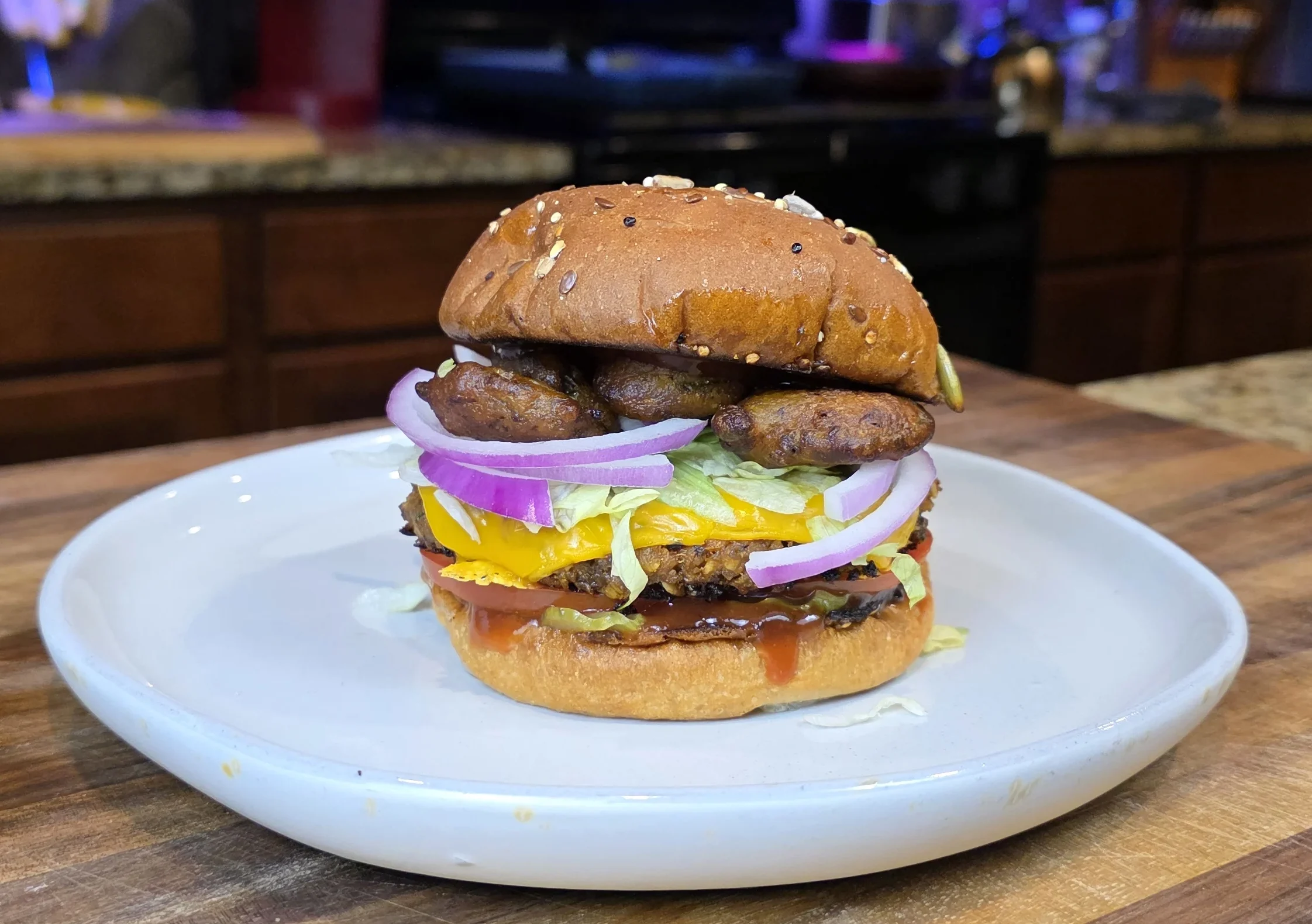 spicy-jalapeno-lentil-mushroom-burger