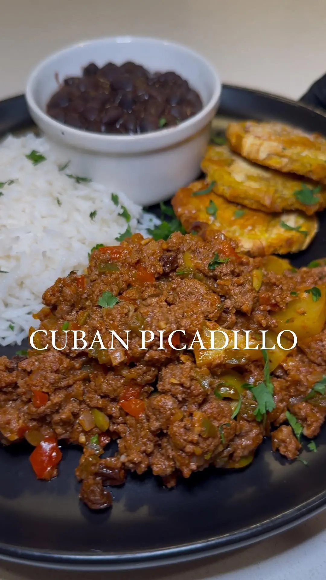 authentic-cuban-picadillo-with-tostones