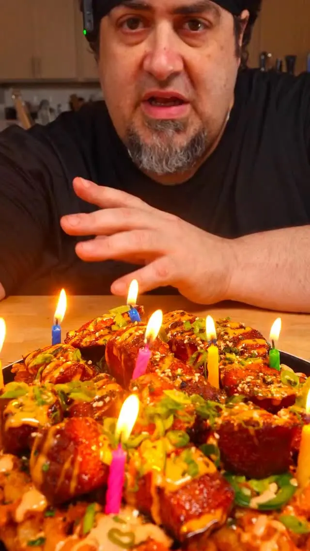 savory-funnel-cake-with-spicy-pork-bites