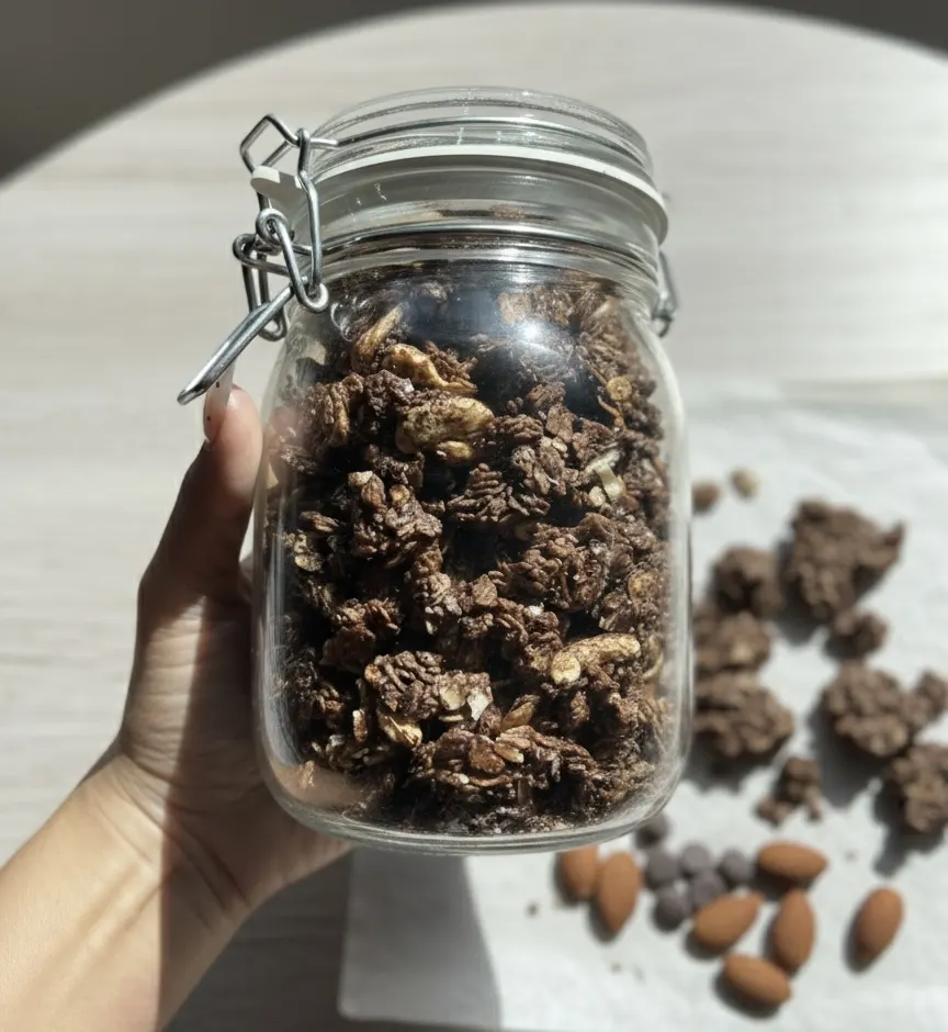 chocolate-caramel-nut-granola