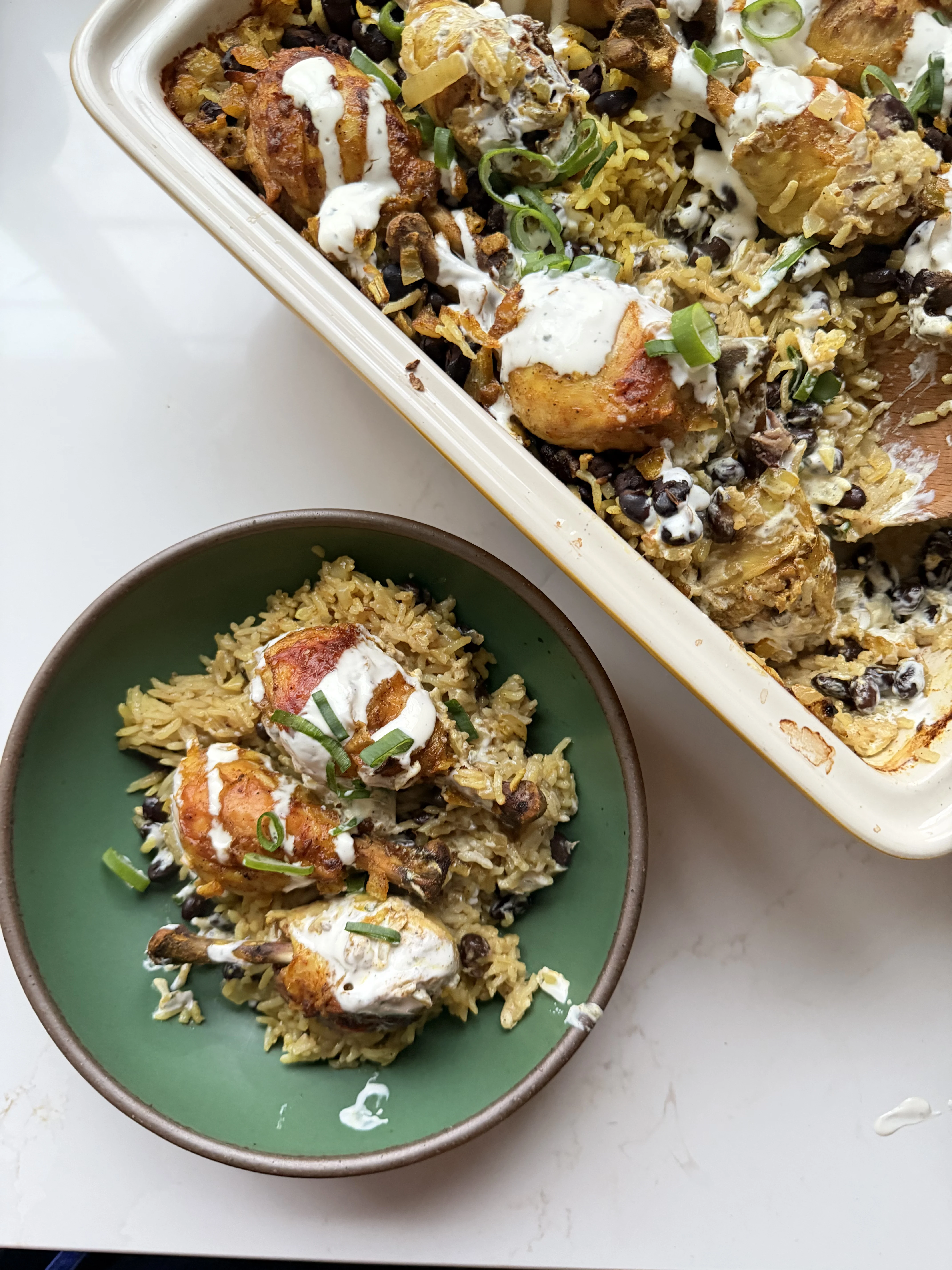 chicken-bone-broth-rice-bean-bake