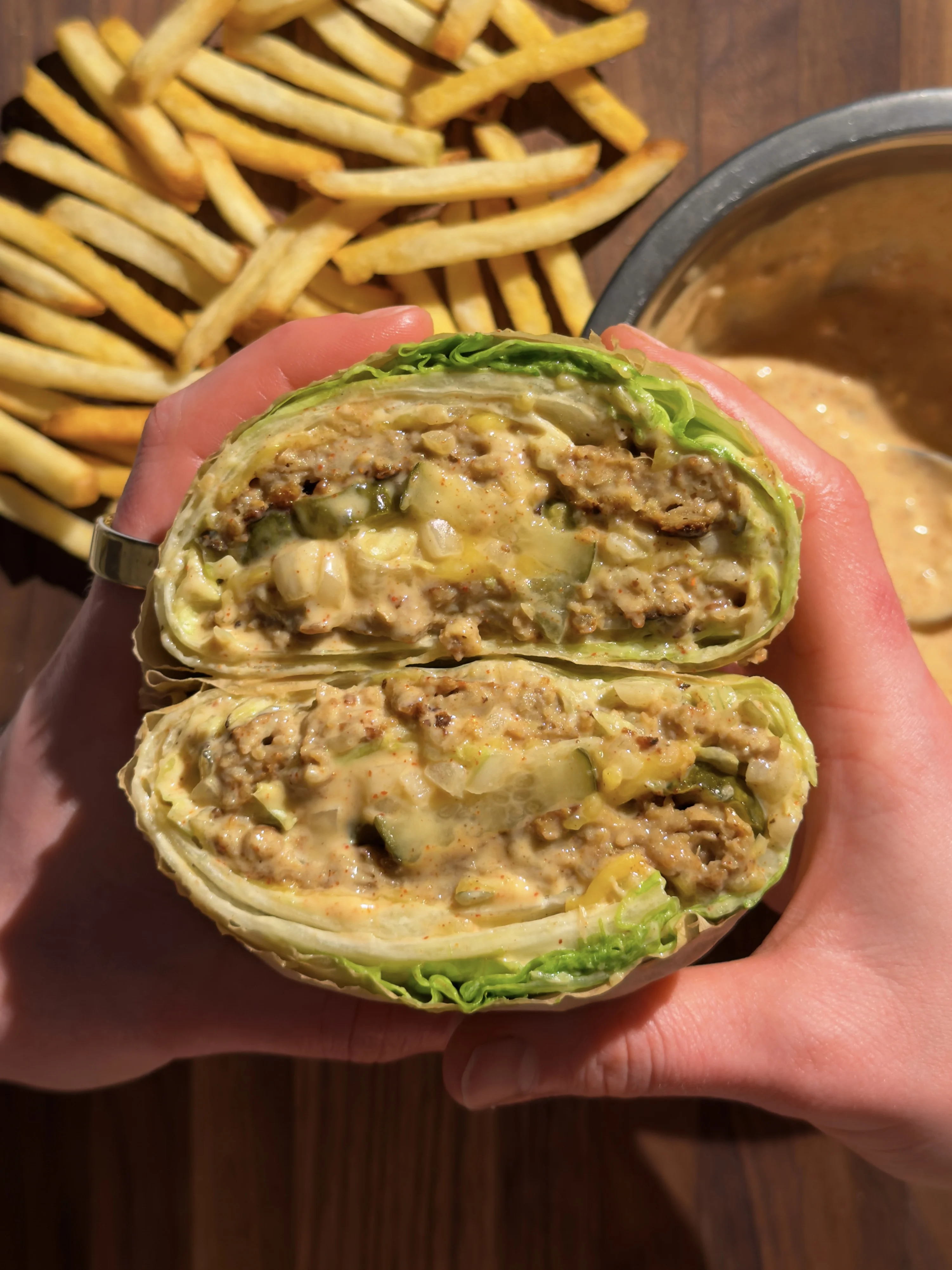 high-protein-big-mac-lettuce-wrap