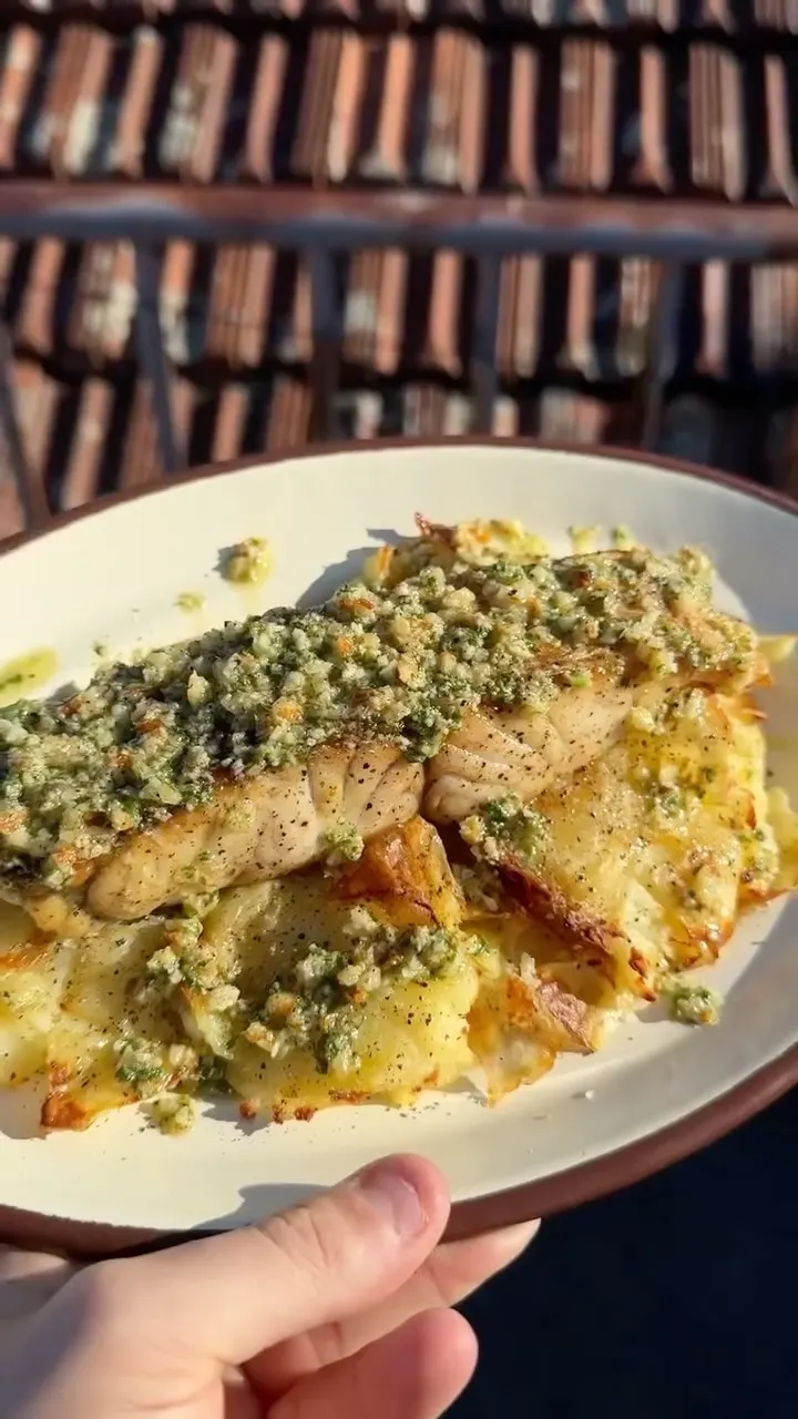 crispy-barramundi-with-smashed-potatoes-and-nutty-herb-salsa-verde