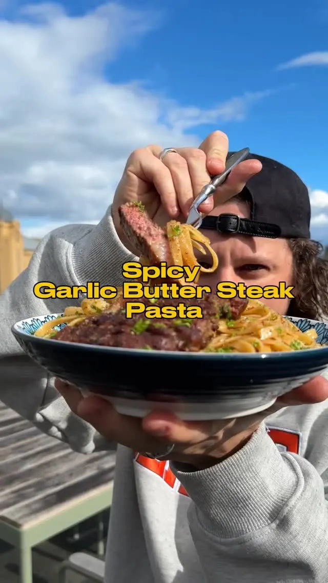 spicy-garlic-butter-steak-pasta