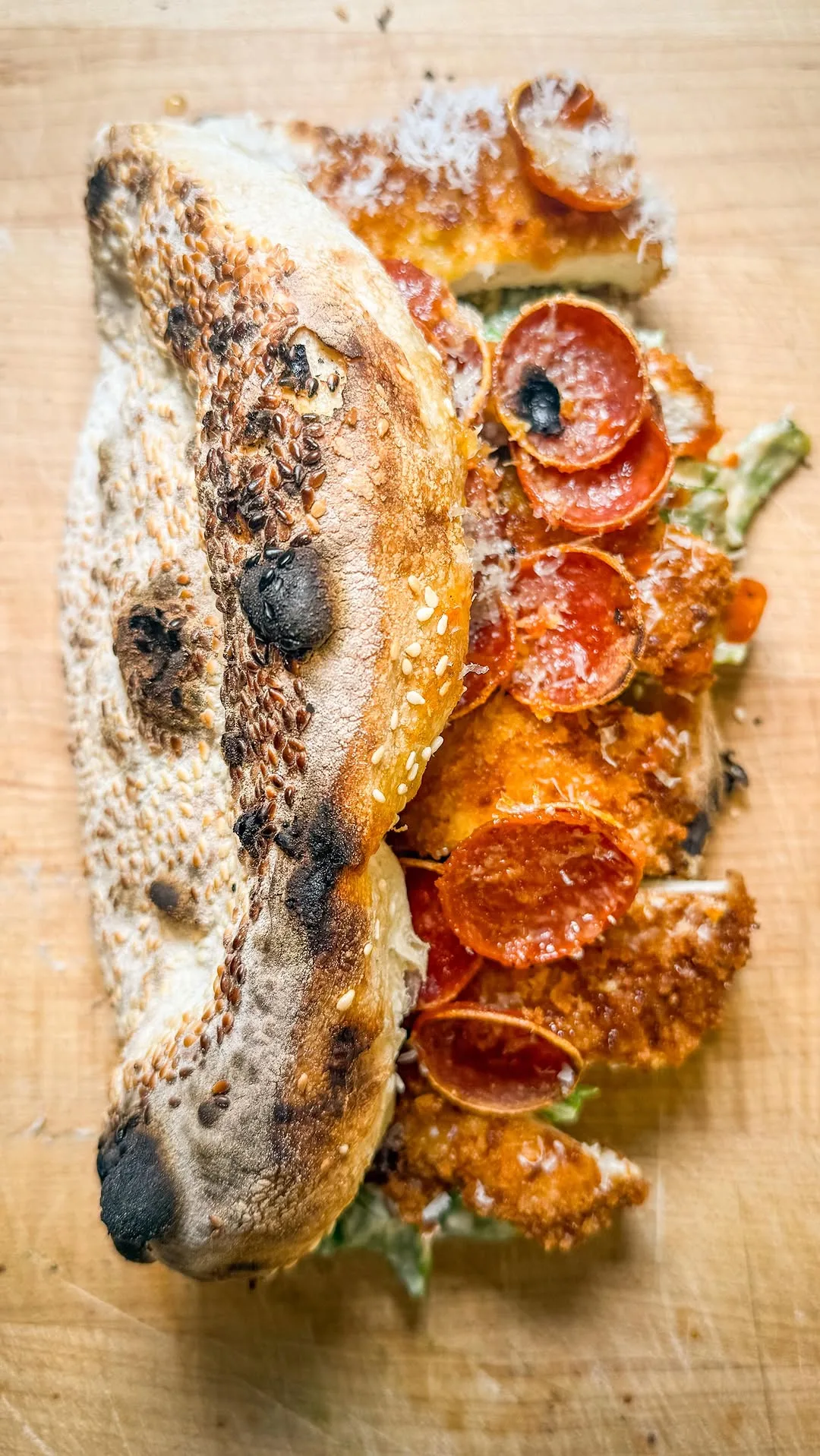 sriracha-chicken-caesar-pizza-sandwich