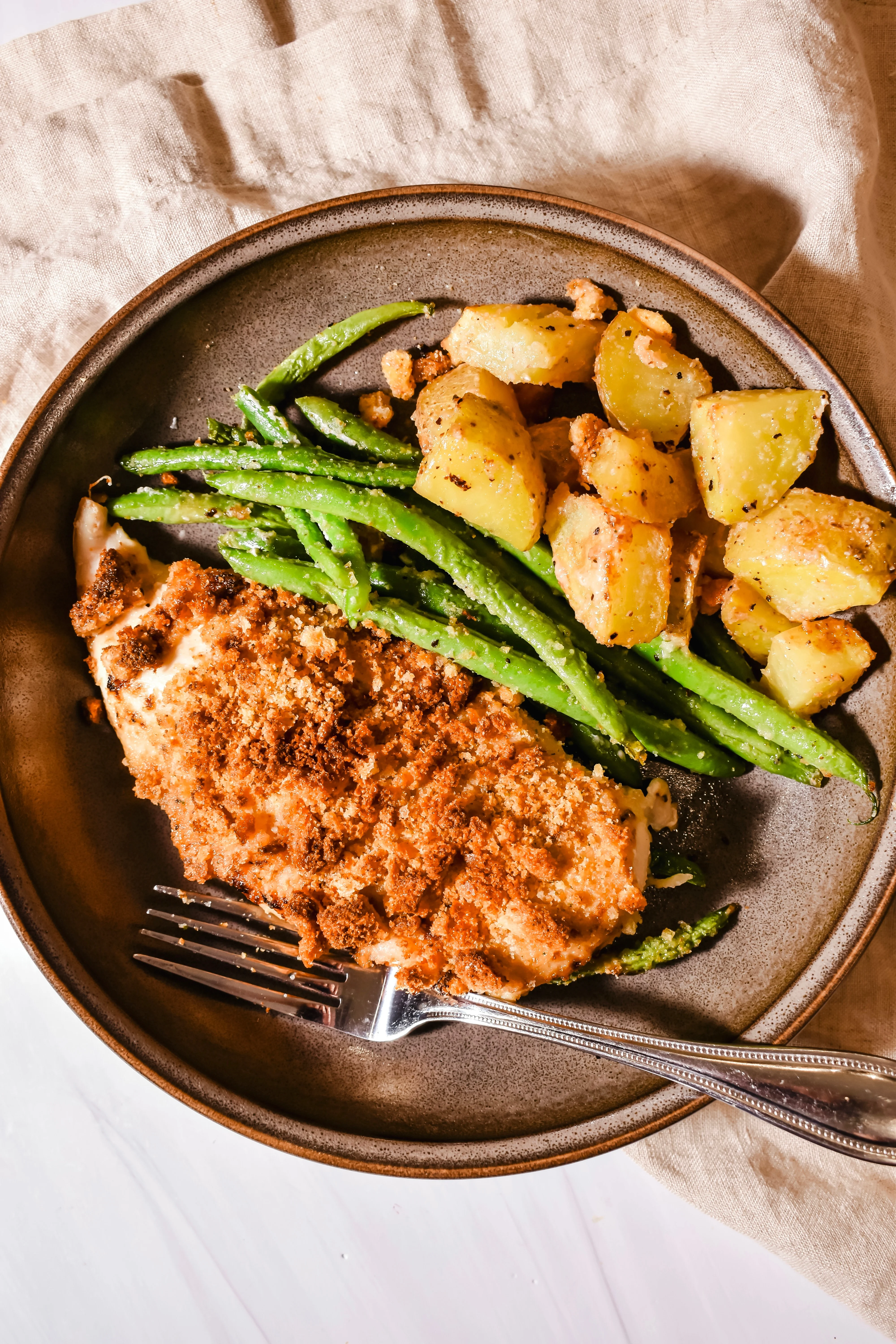 one-pan-caesar-chicken-with-green-beans-and-potatoes