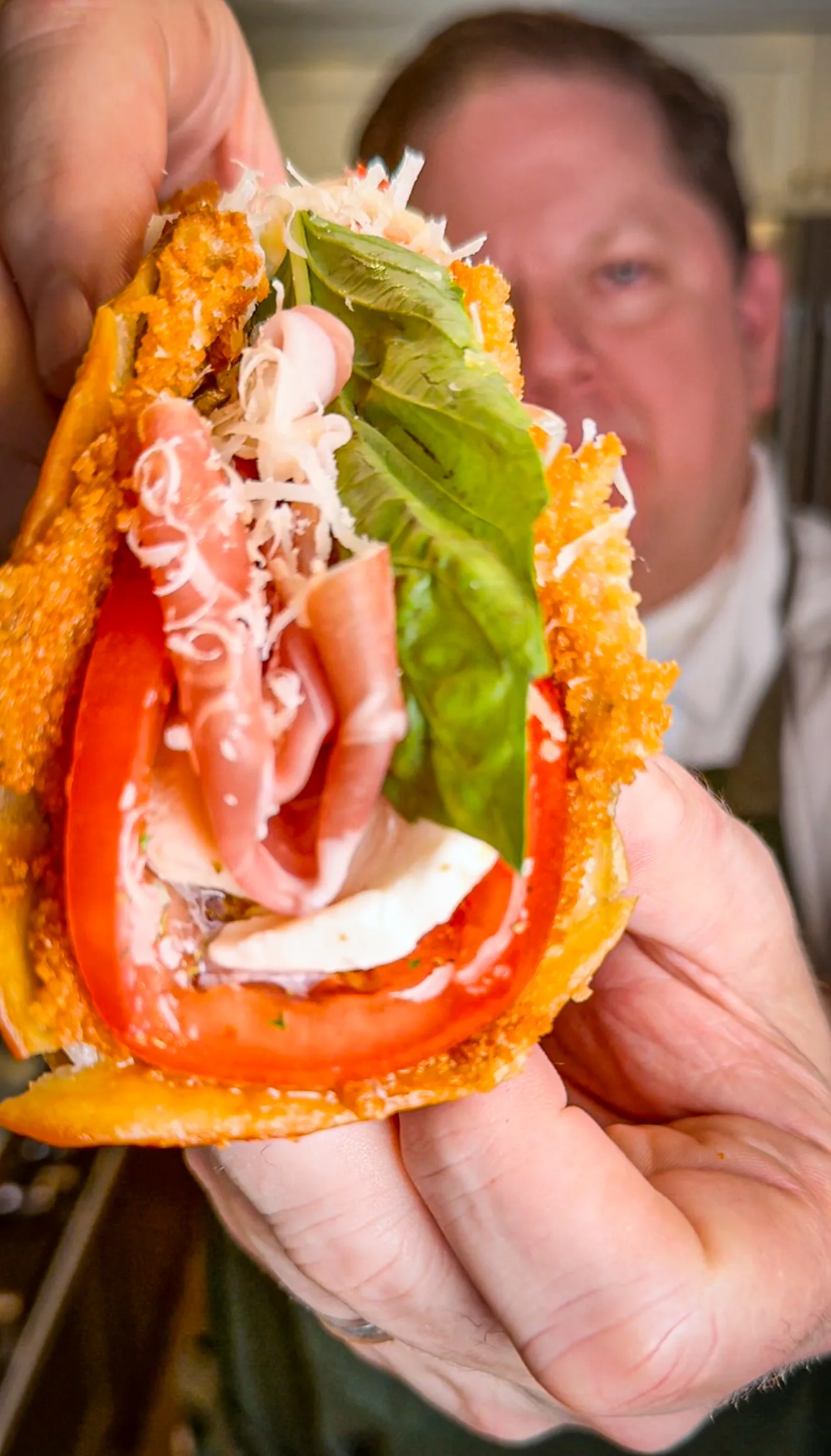 crispy-panko-chicken-caprese-smash-tacos