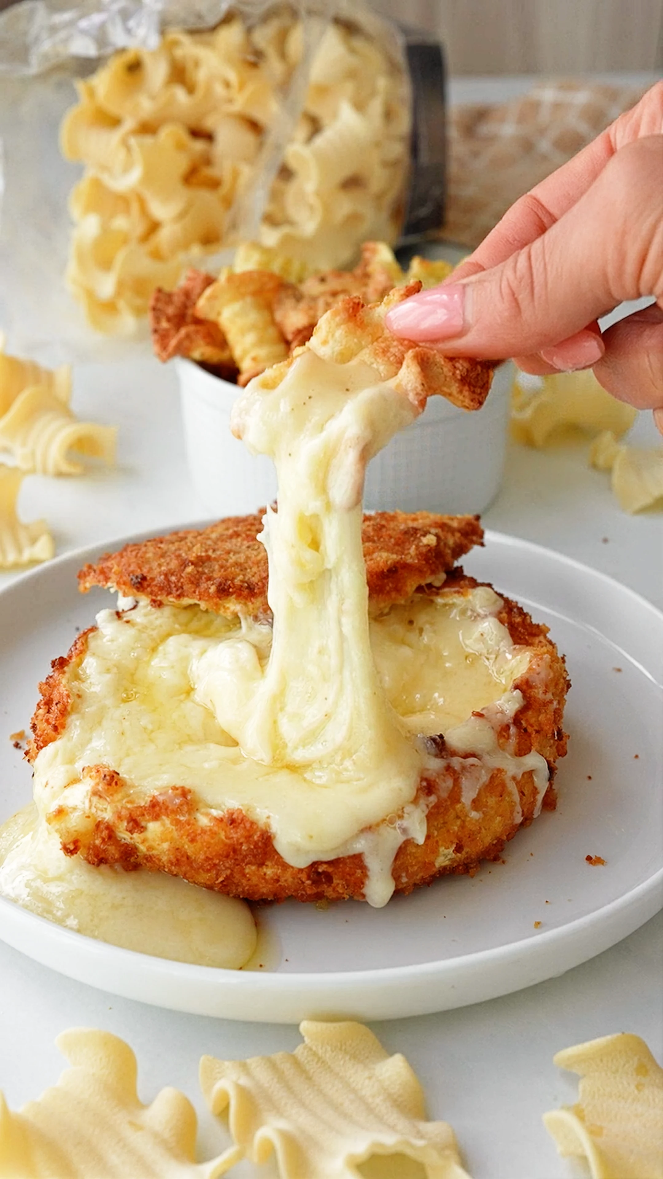 air-fried-brie-and-parmesan-pasta-chips