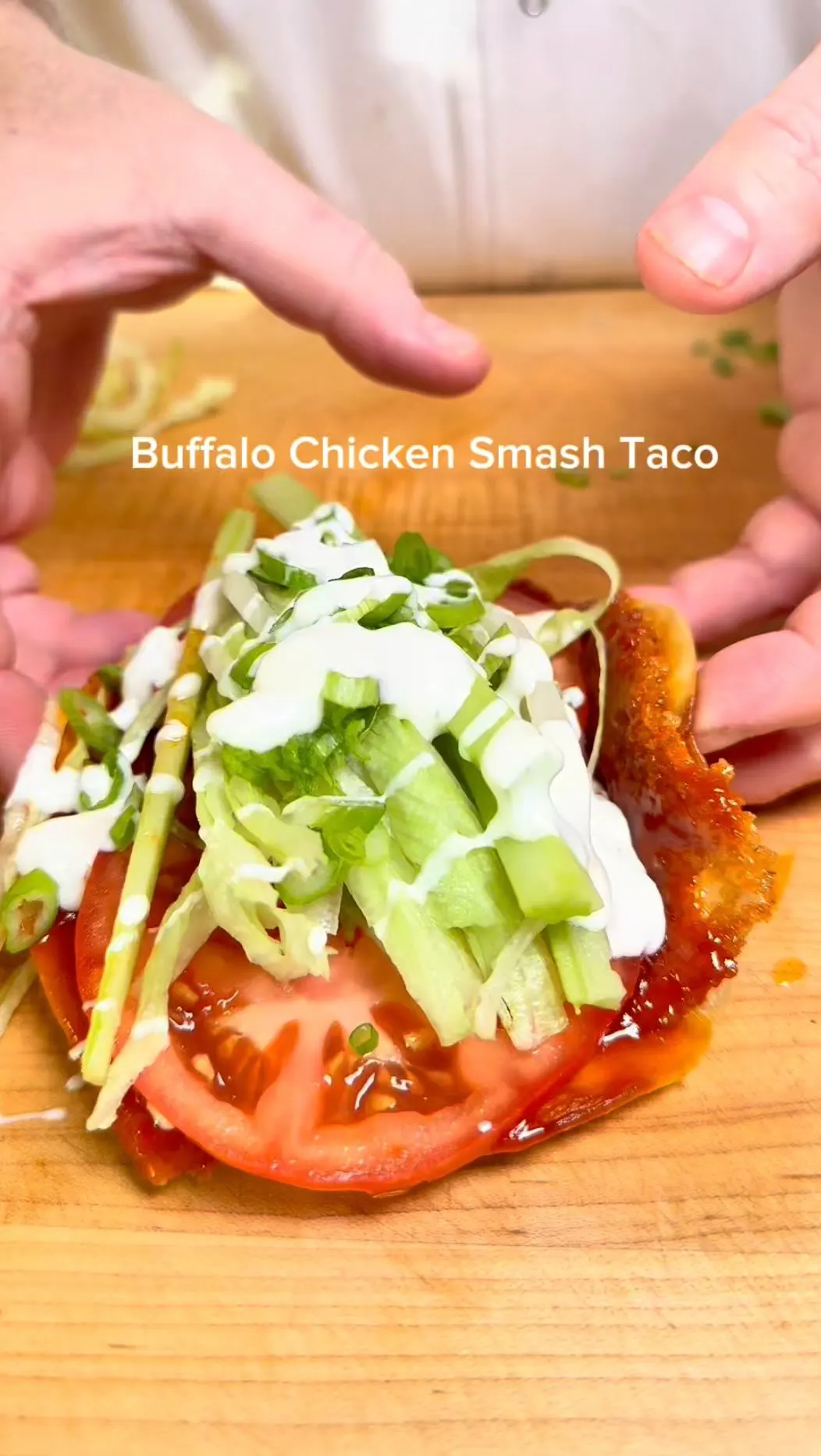 buffalo-chicken-smash-tacos