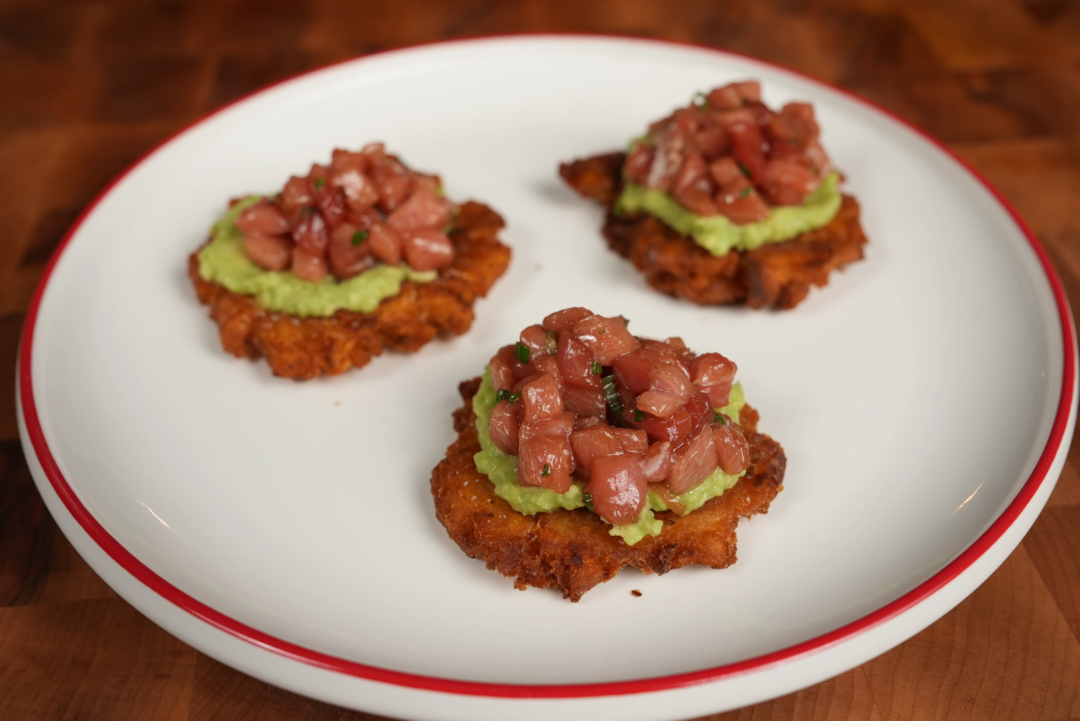 tostones-with-guacamole-and-sesame-lime-tuna