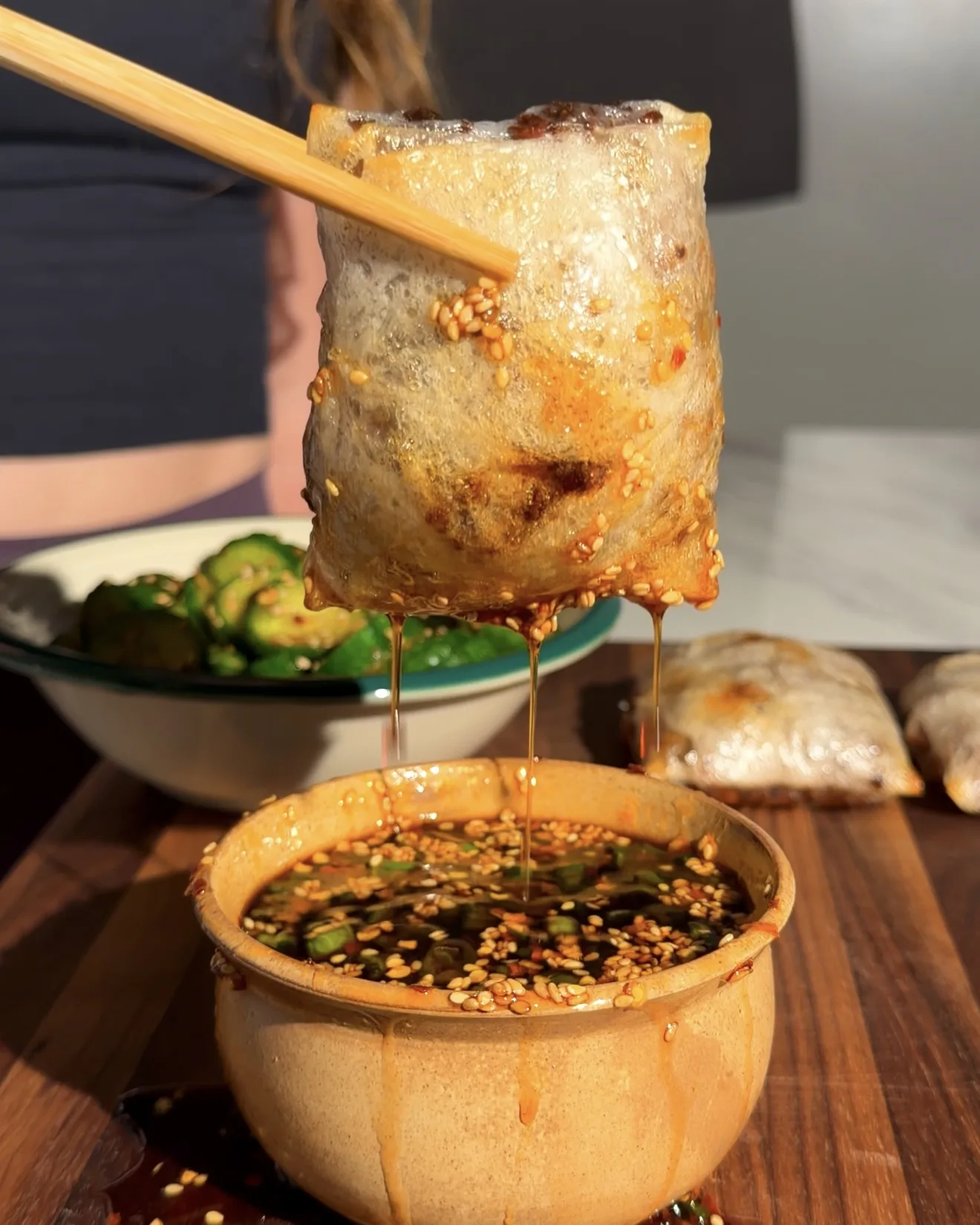 spicy-"beef"-rice-paper-dumplings-(vegan)
