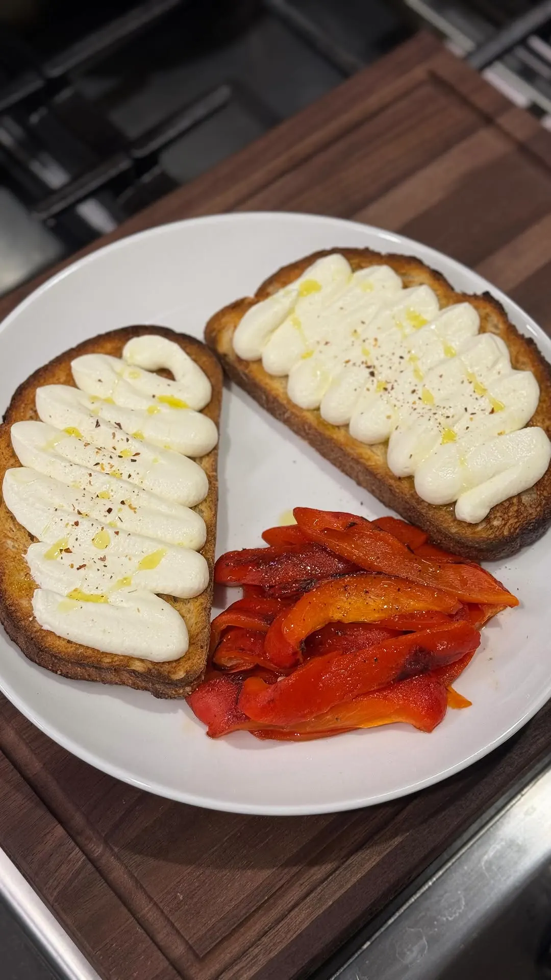 misi's-famous-whipped-ricotta-crostini-wcharred-red-bell-peppers