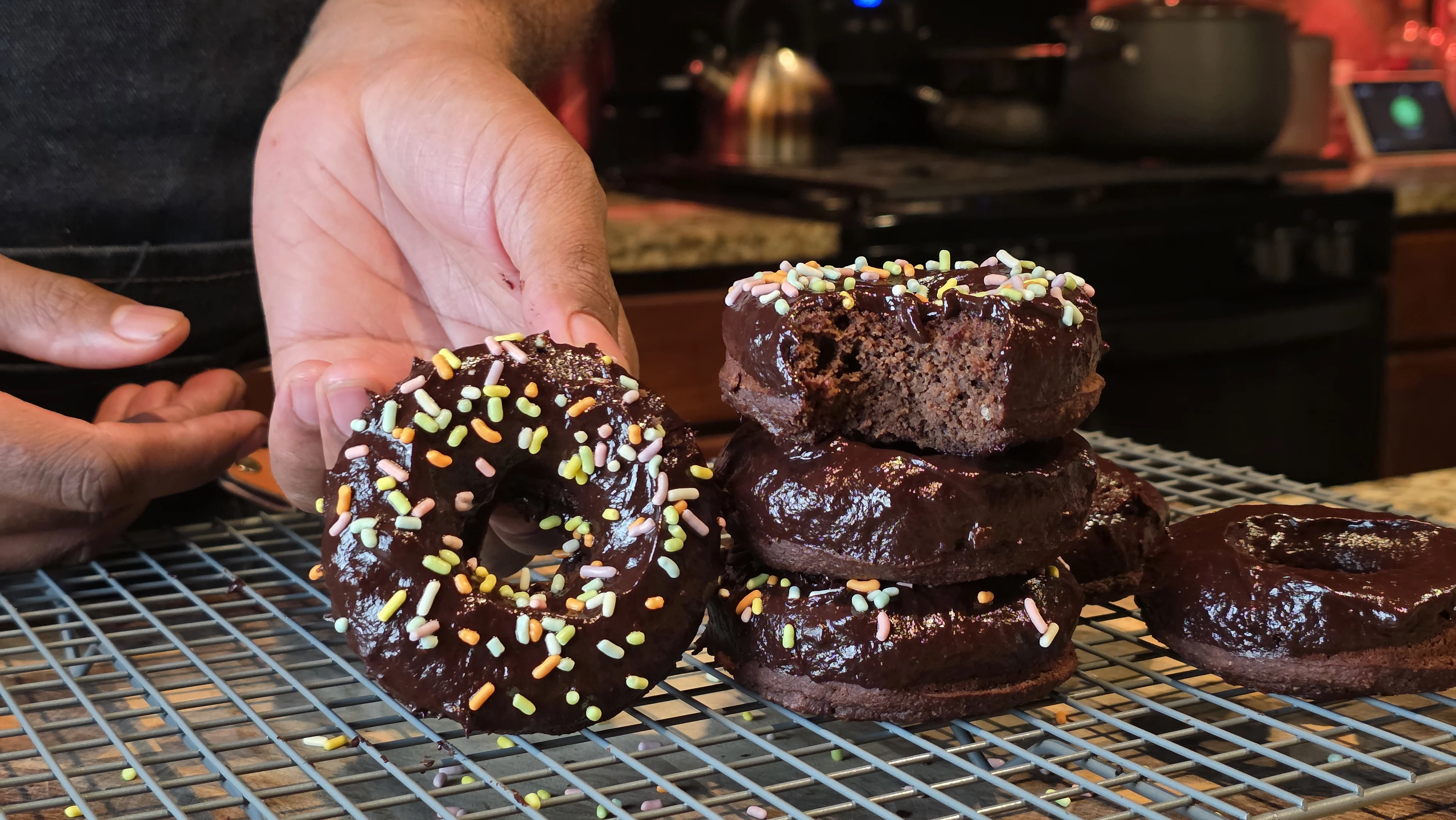 vegan-chocolate-frosted-donuts