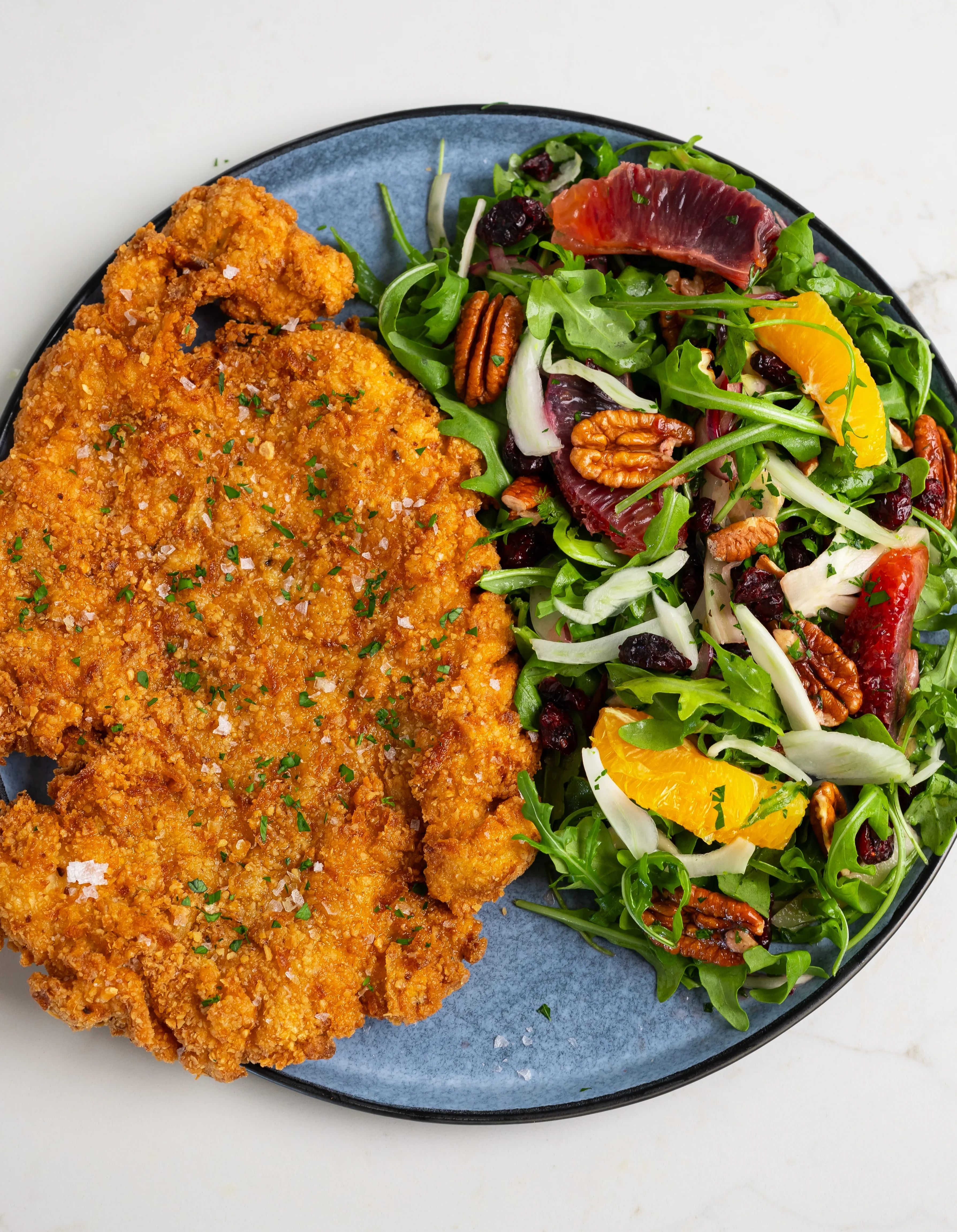 chicken-schnitzel-and-fennel-citrus-salad