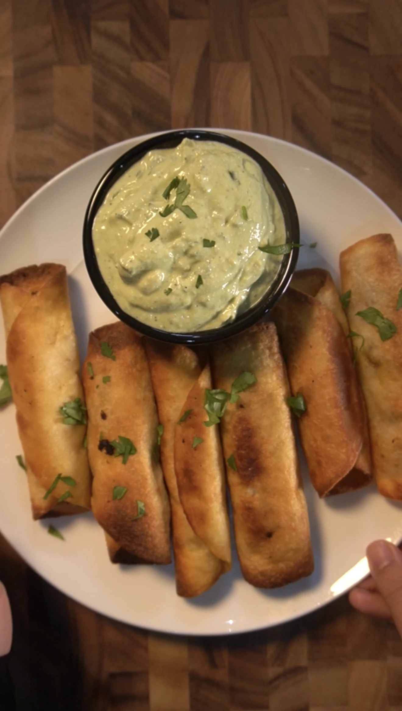 cheesy-beef-taquitos-with-avocado-ranch