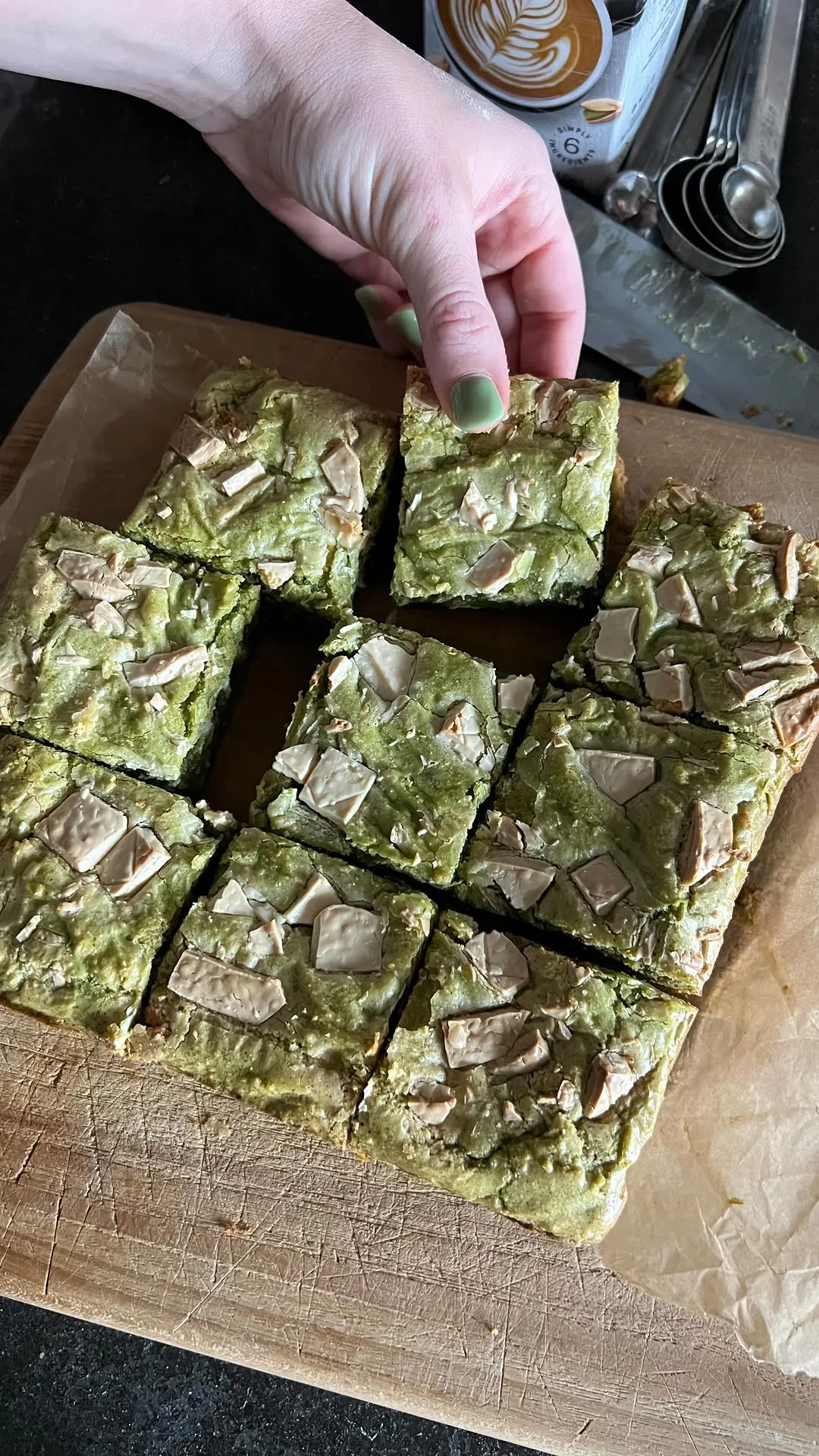 dairy-free-white-chocolate-matcha-blondies