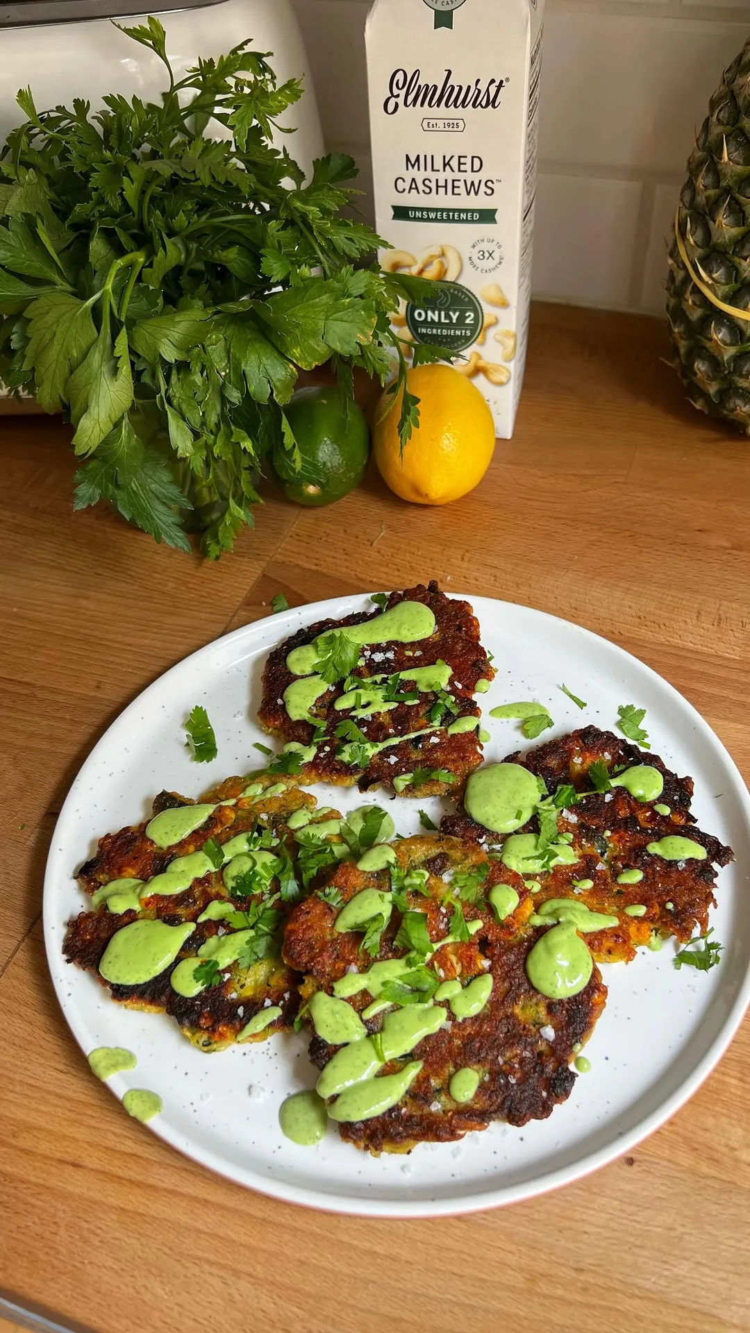 zucchini-corn-fritters-with-a-spicy-green-goddess-sauce