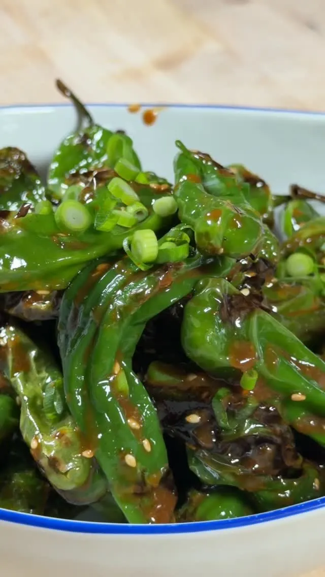 blistered-shishito-peppers-with-miso-sauce