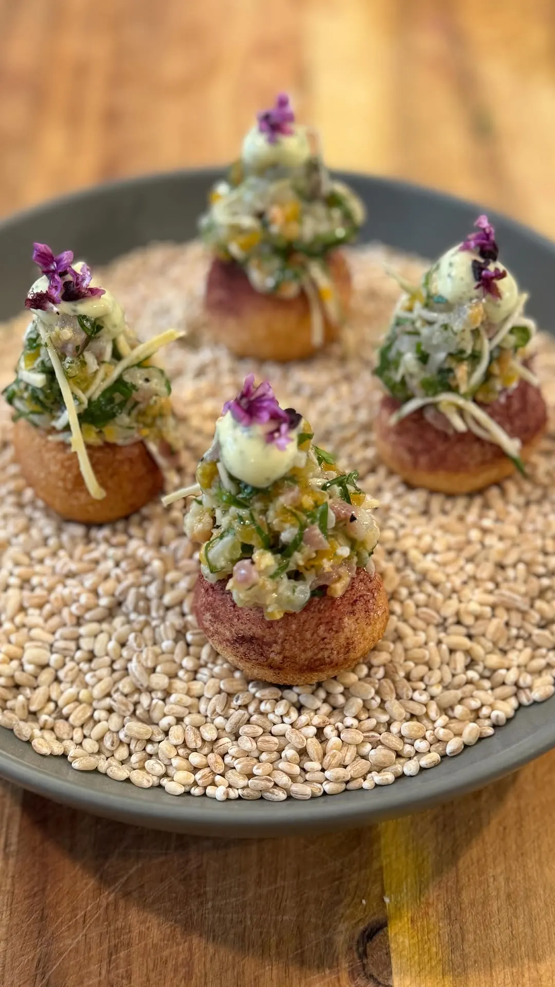 pani-puri-with-branzino-curry-ceviche-lemon-cream-and-curry-aioli