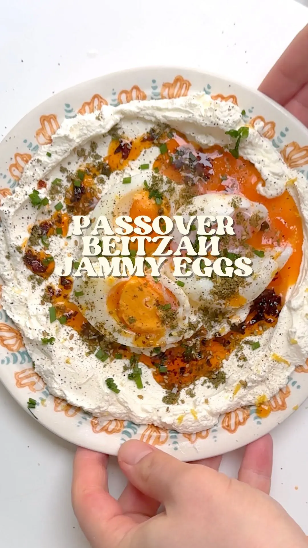 jammy-eggs-with-labneh-chilli-oil-and-herbs
