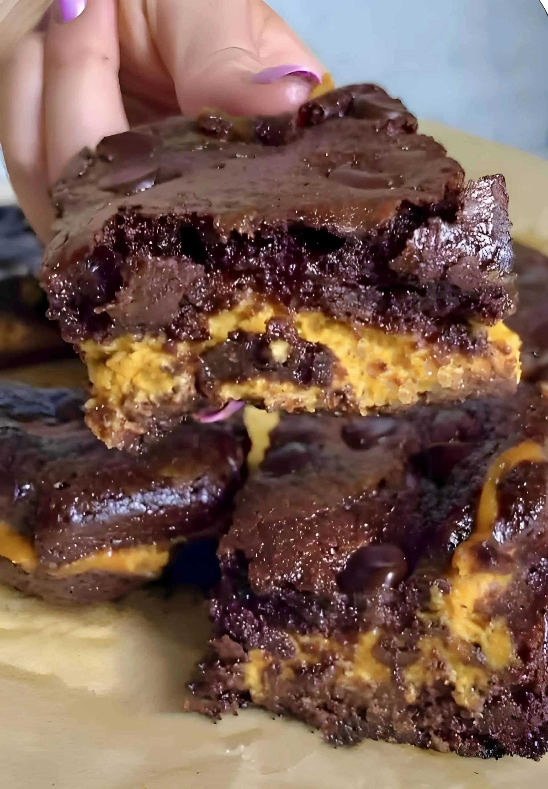 pumpkin-cheesecake-brownies