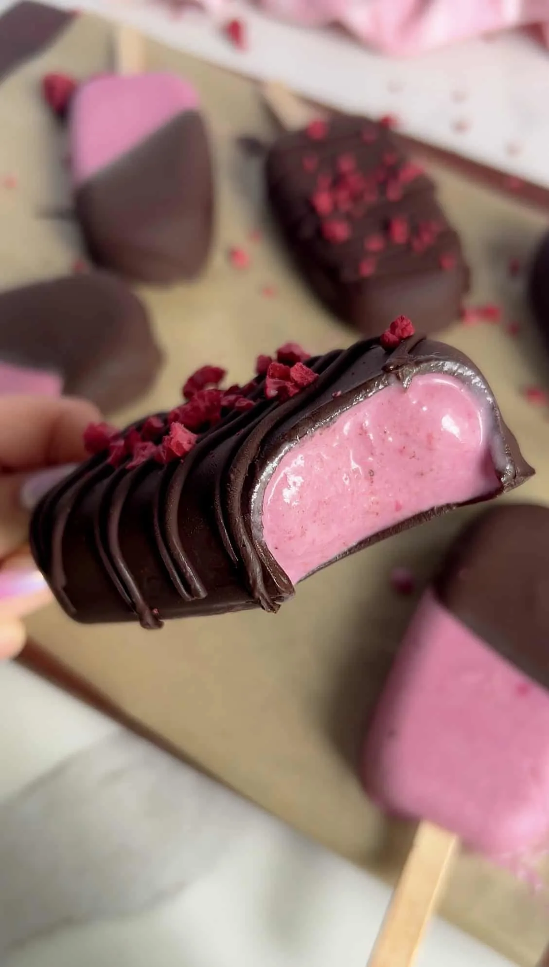 raspberry-sorbet-protein-popsicles