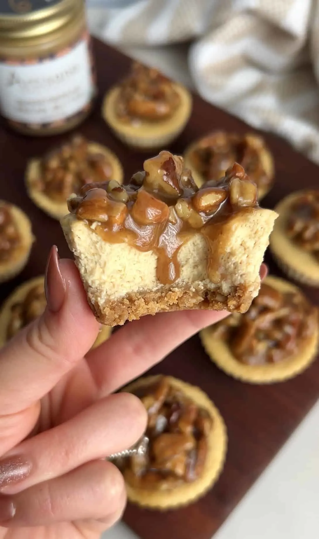 gingerbread-pecan-mini-cheesecakes