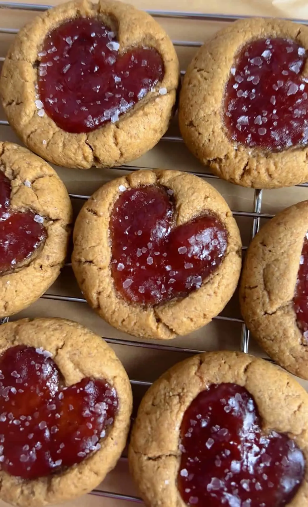 gluten-free-peanut-butter-and-jam-heart-thumbprint-cookies