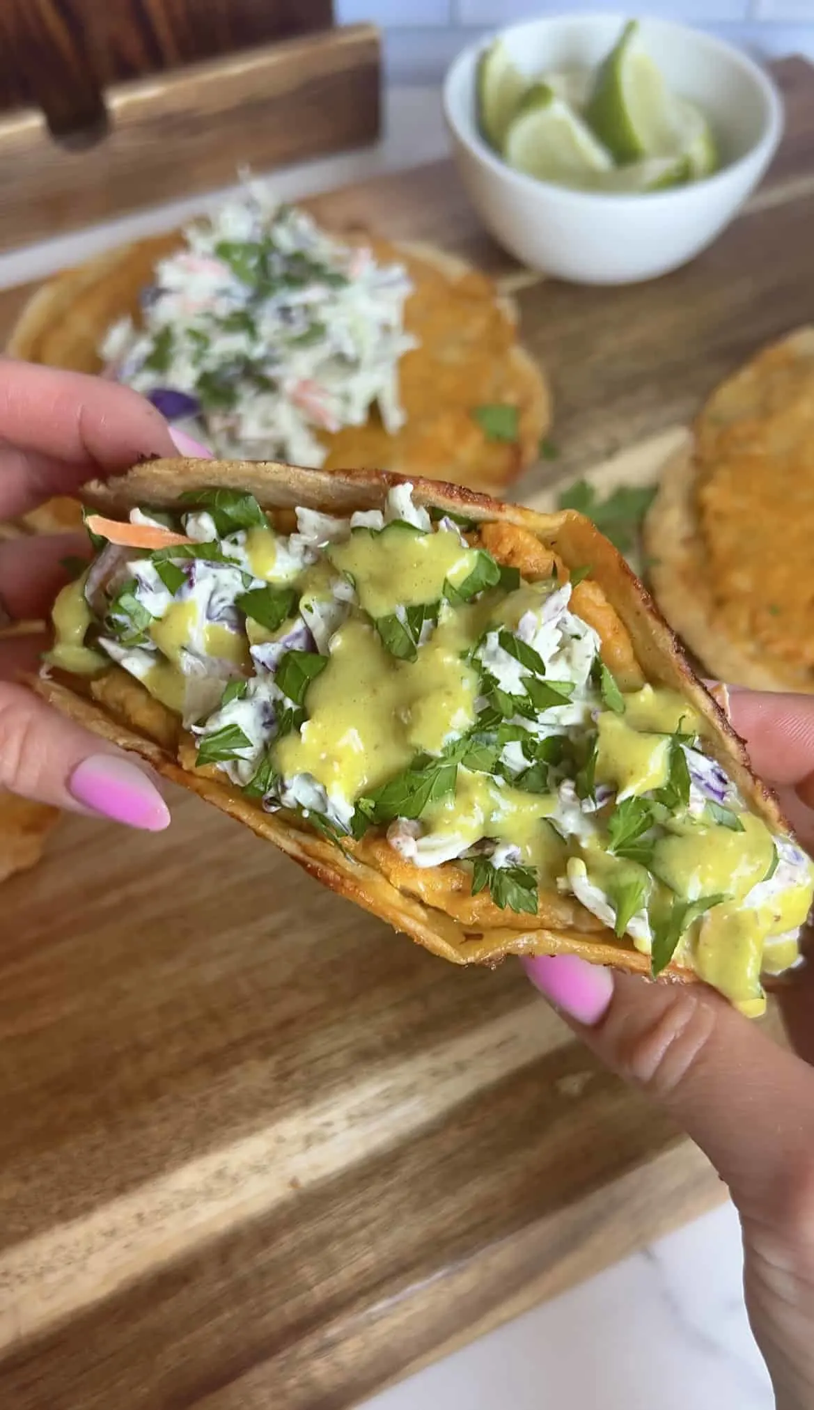buffalo-chicken-smash-tacos-with-zesty-ranch-slaw