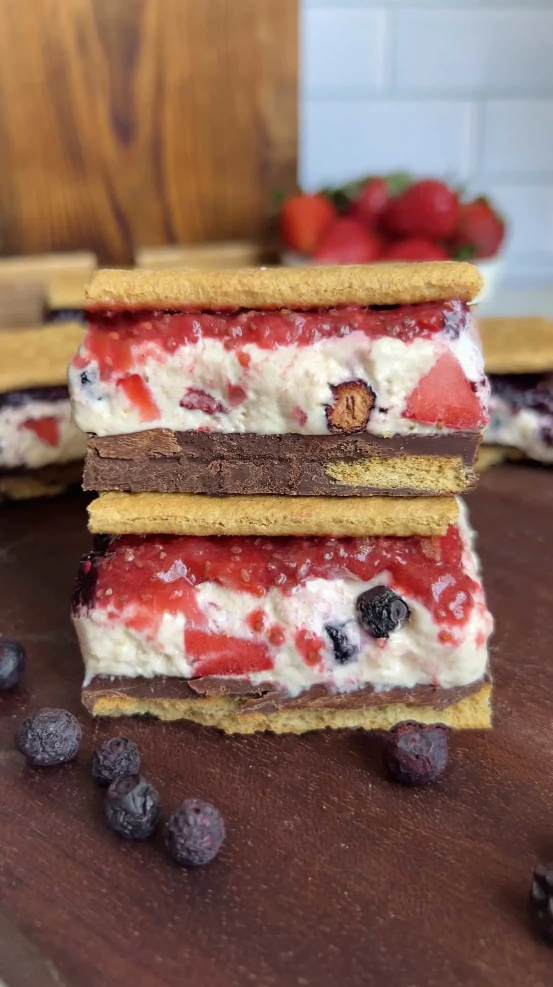 patriotic-frozen-berry-protein-s'mores-(healthy-highprotein-nobake-dessert)
