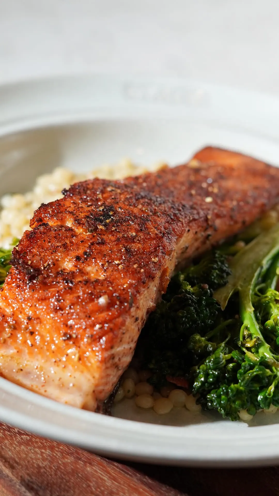 pan-seared-trout-couscous-broccolini