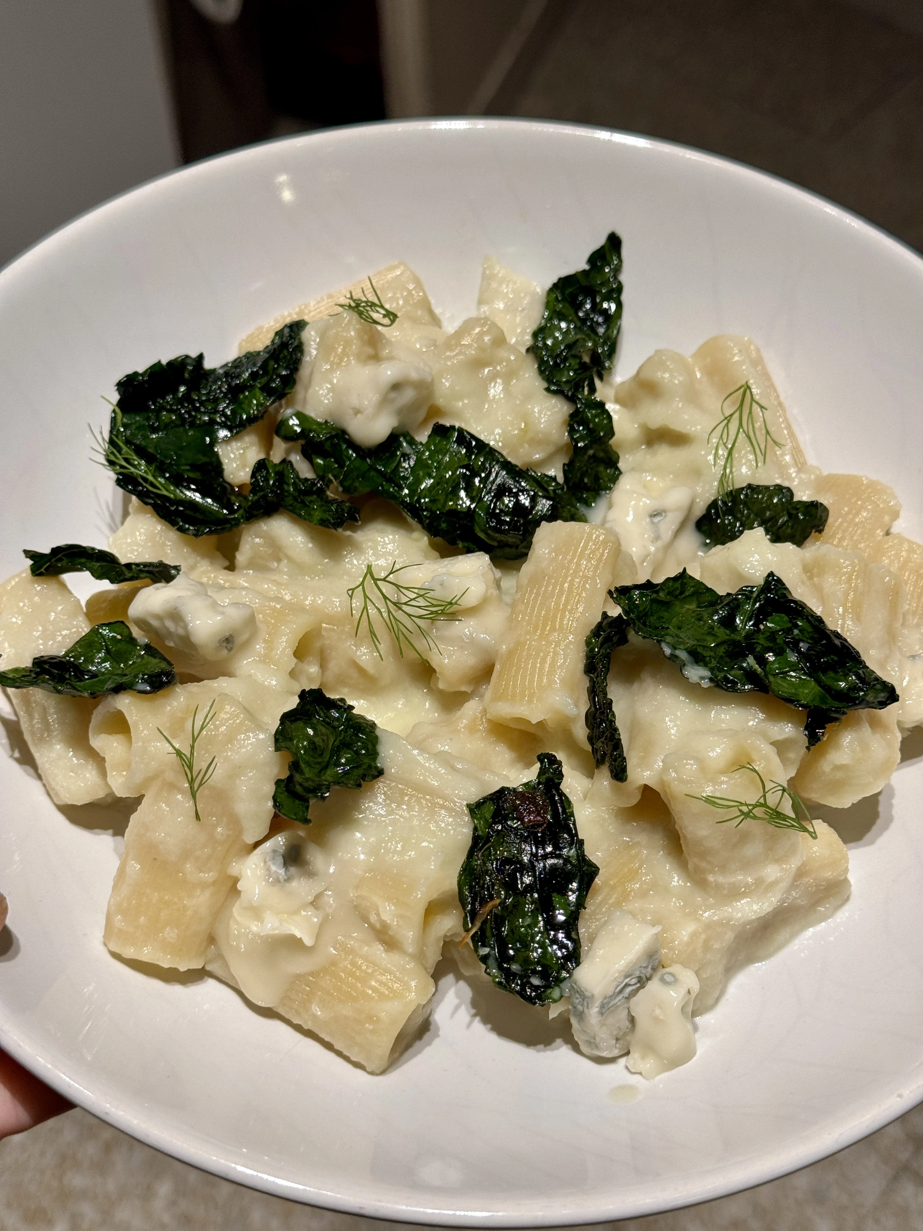 fennel-and-gorgonzola-pasta-with-crispy-tuscan-kale