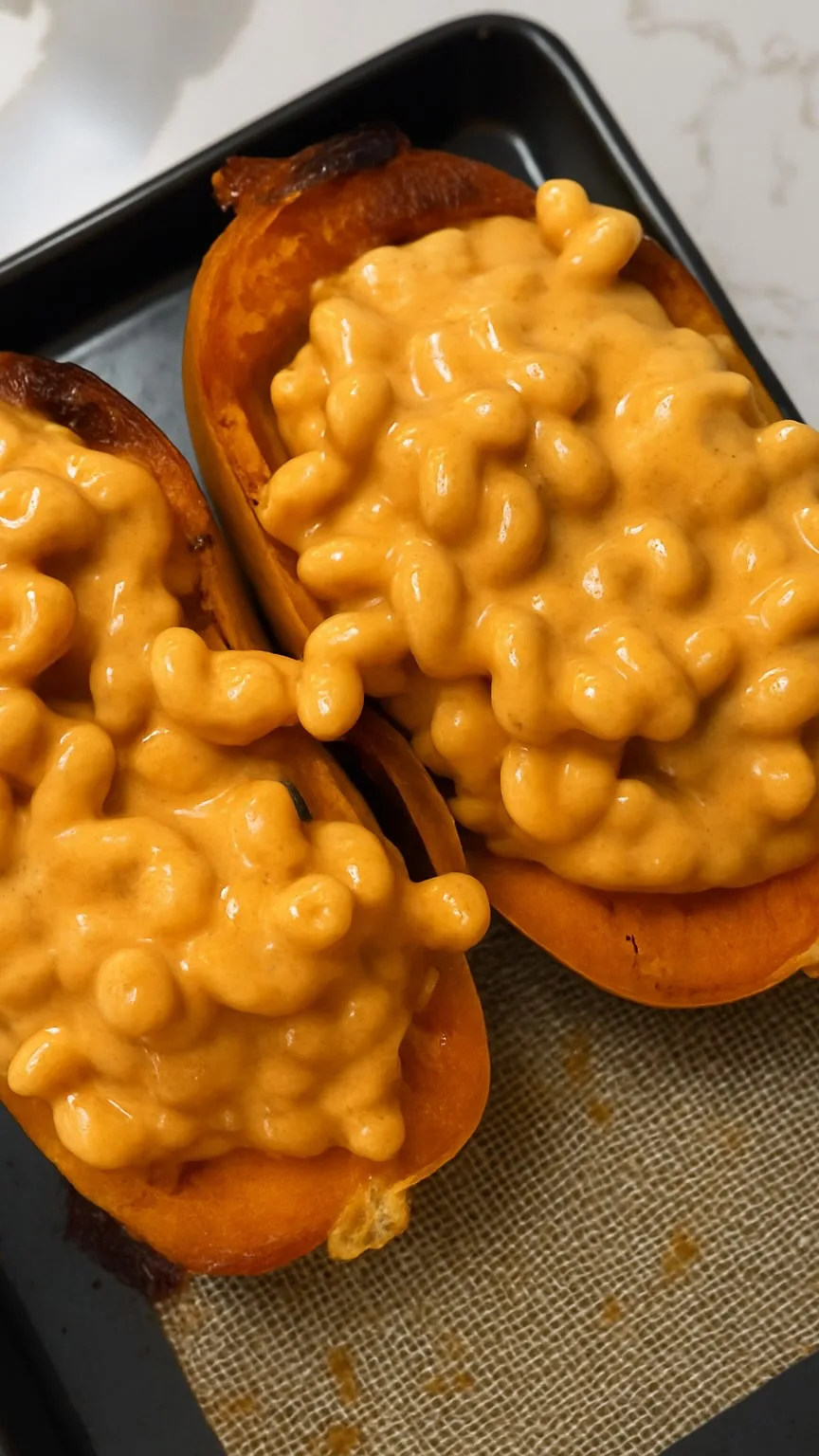 butternut-squash-mac-and-cheese-with-crispy-brie