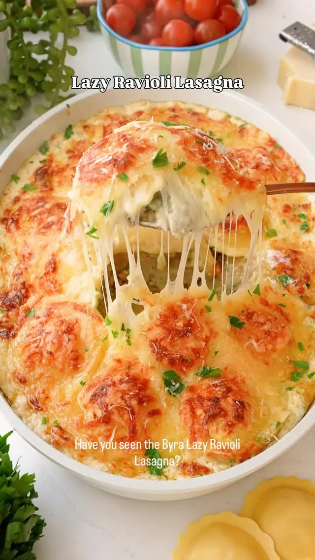 chicken-alfredo-ravioli-lasagna recipe