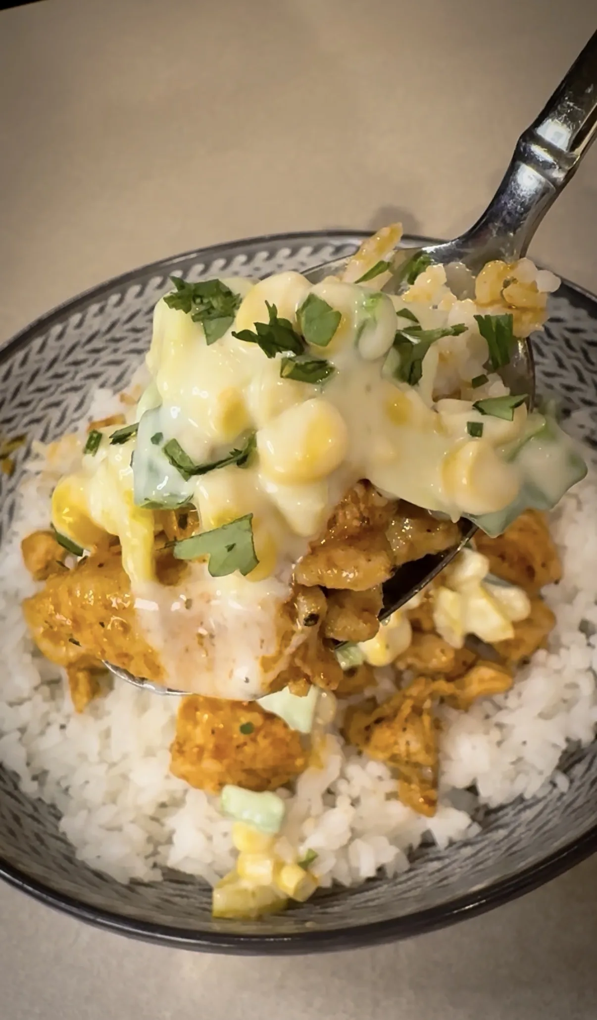 smokey-corn-and-chicken-rice-bowl