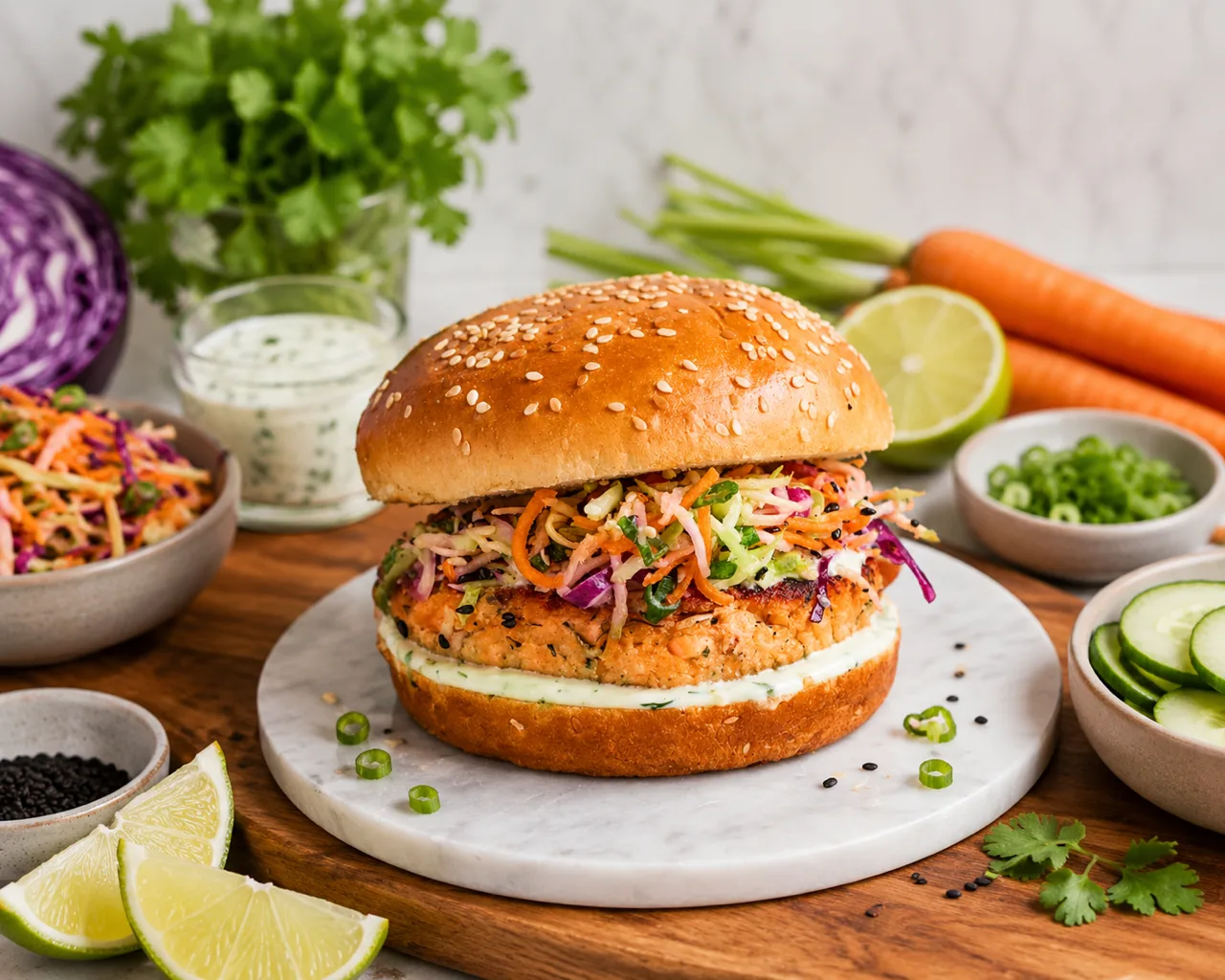 oven-baked-salmon-burgers-with-broccoli-slaw-fries