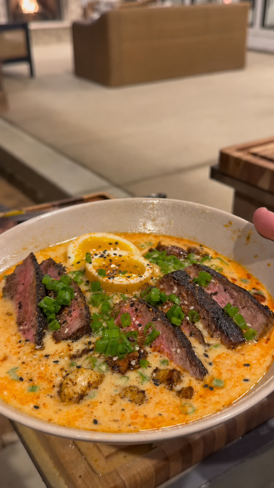 steak-and-shrimp-garlic-ramen
