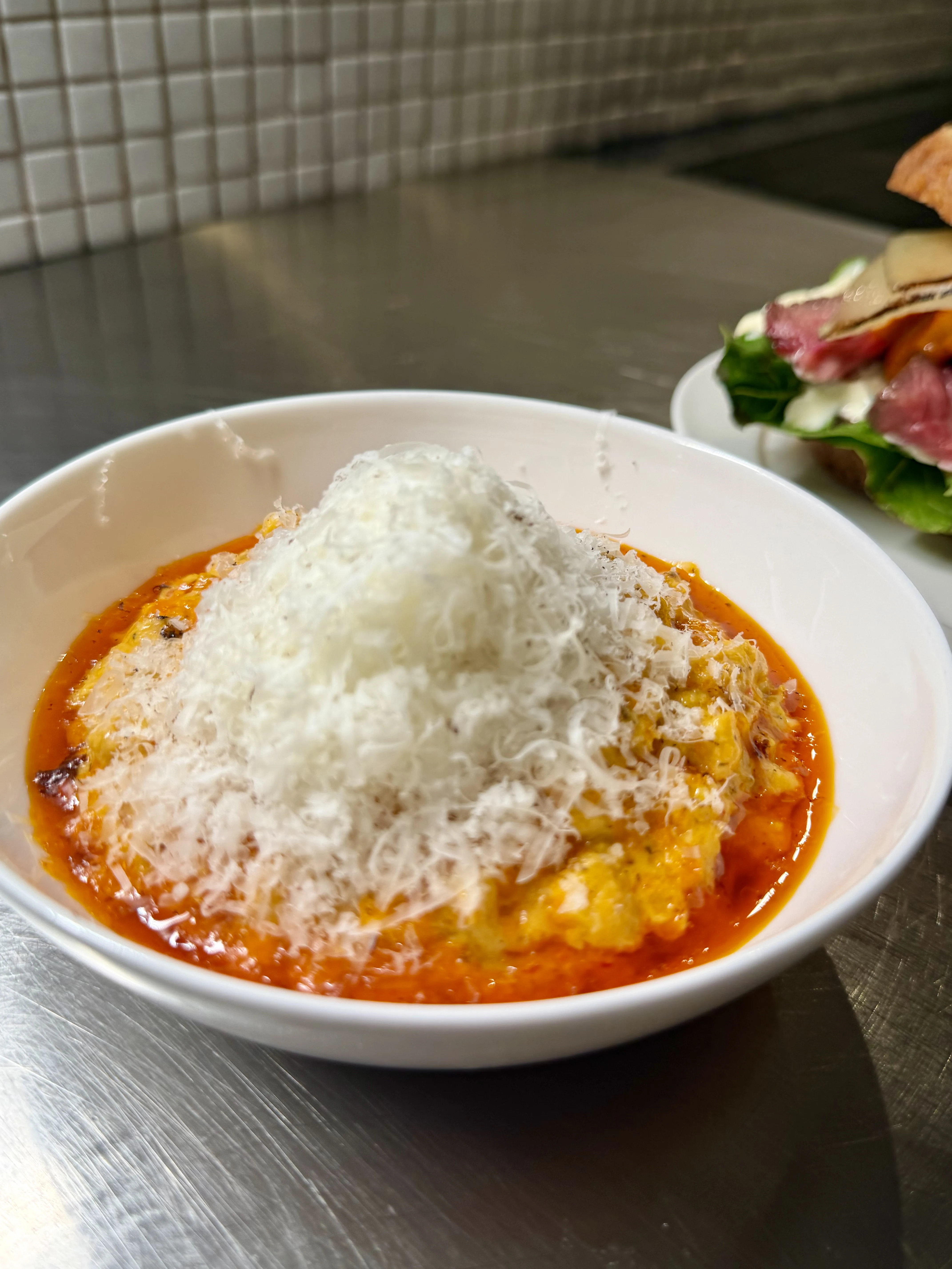 creamed-corn-with-manchego-(and-spicy-chilli-oil-finish)
