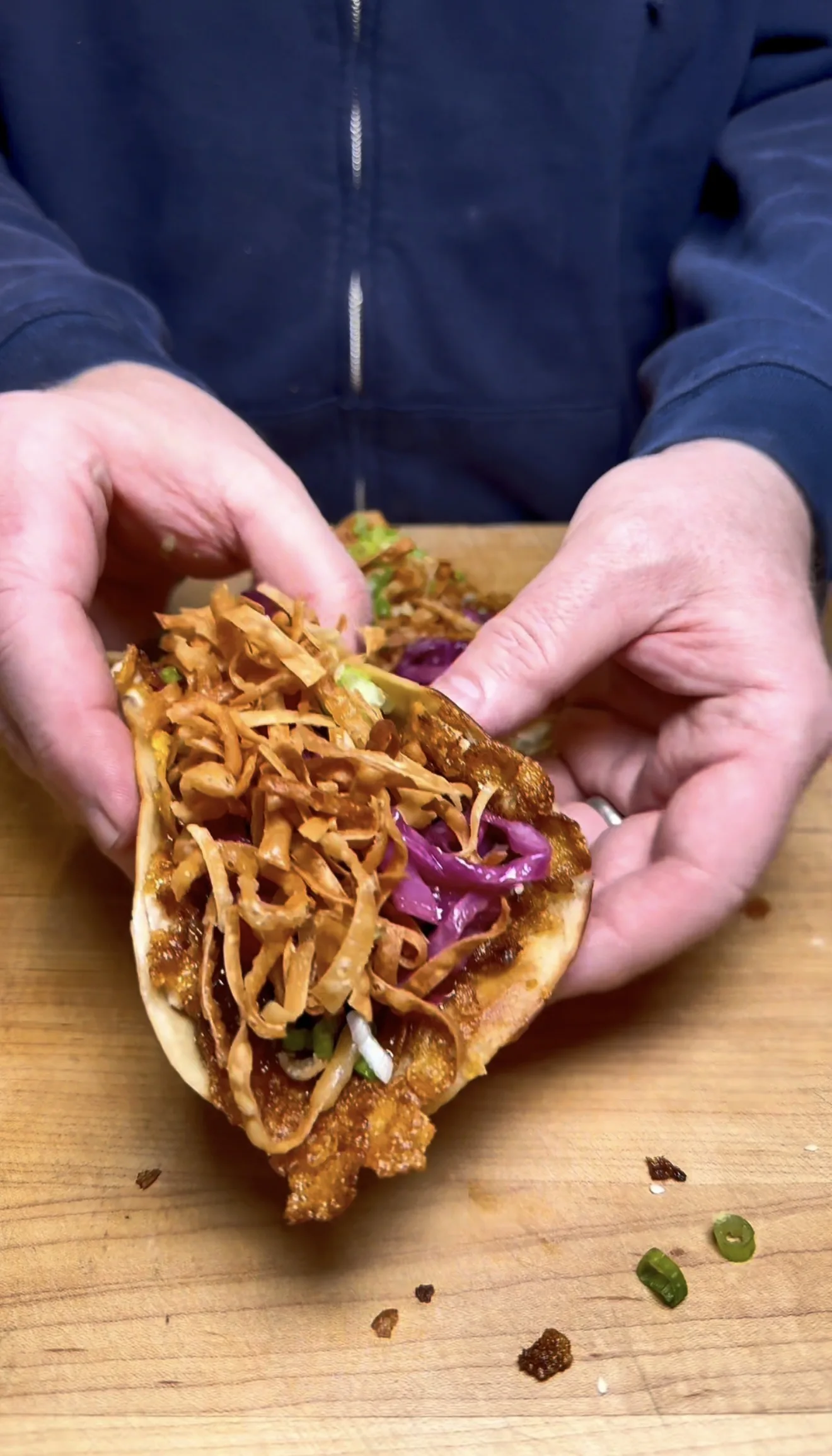 crispy-general-tso's-chicken-smash-tacos