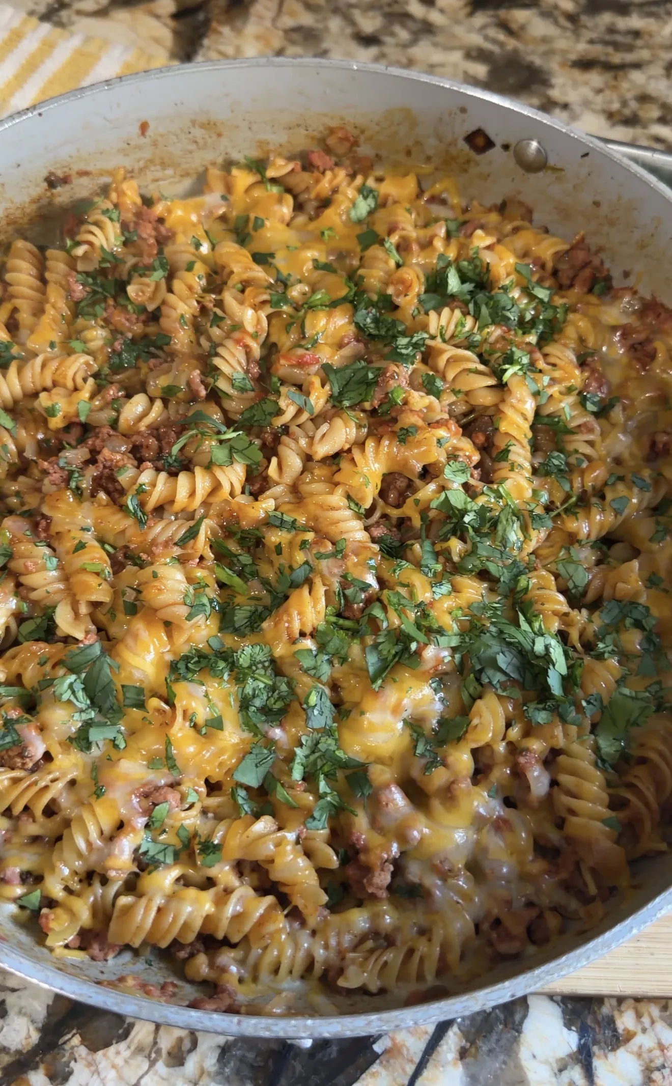 high-protein-cheesy-taco-pasta