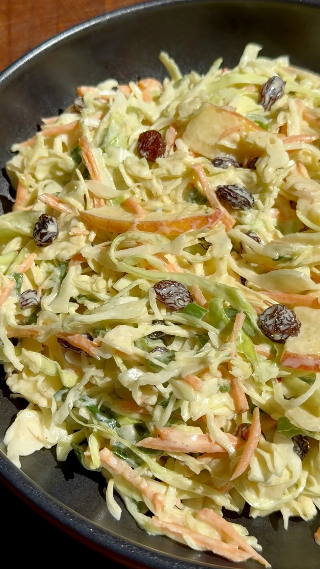 creamy-apple-raisin-coleslaw recipe