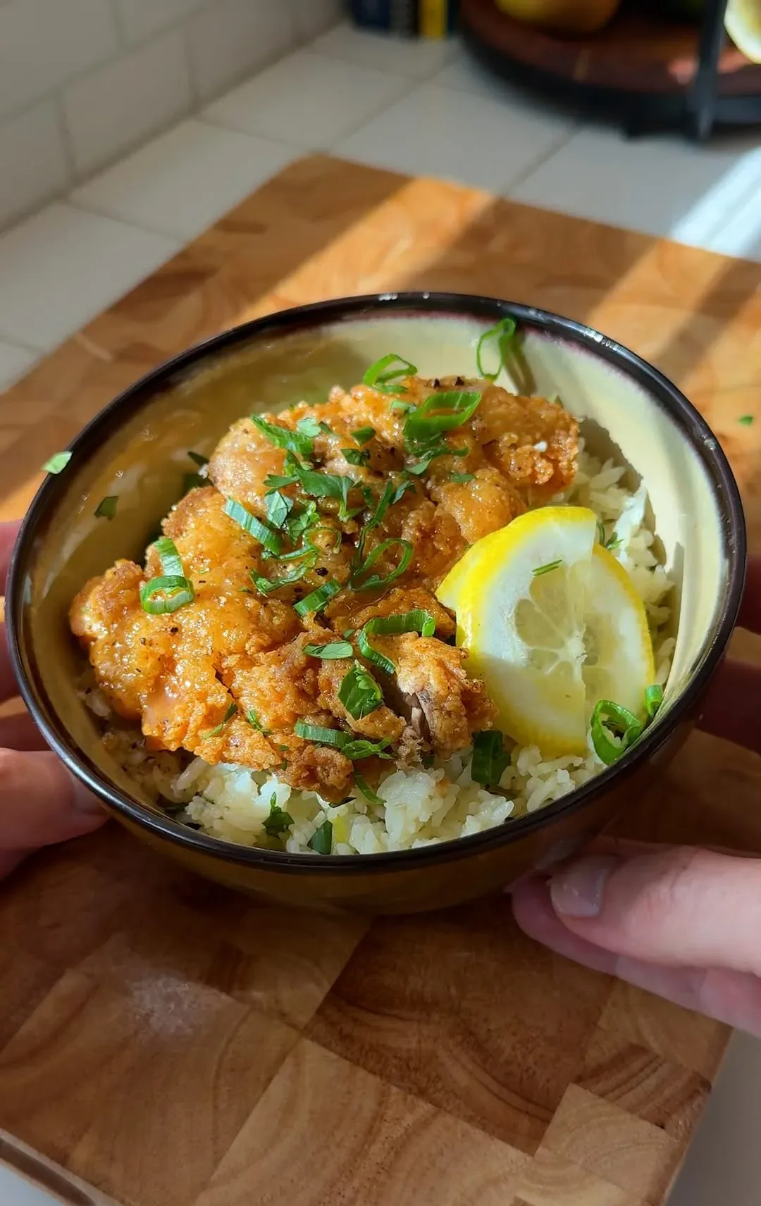lemon-garlic-chicken-ricebowl recipe