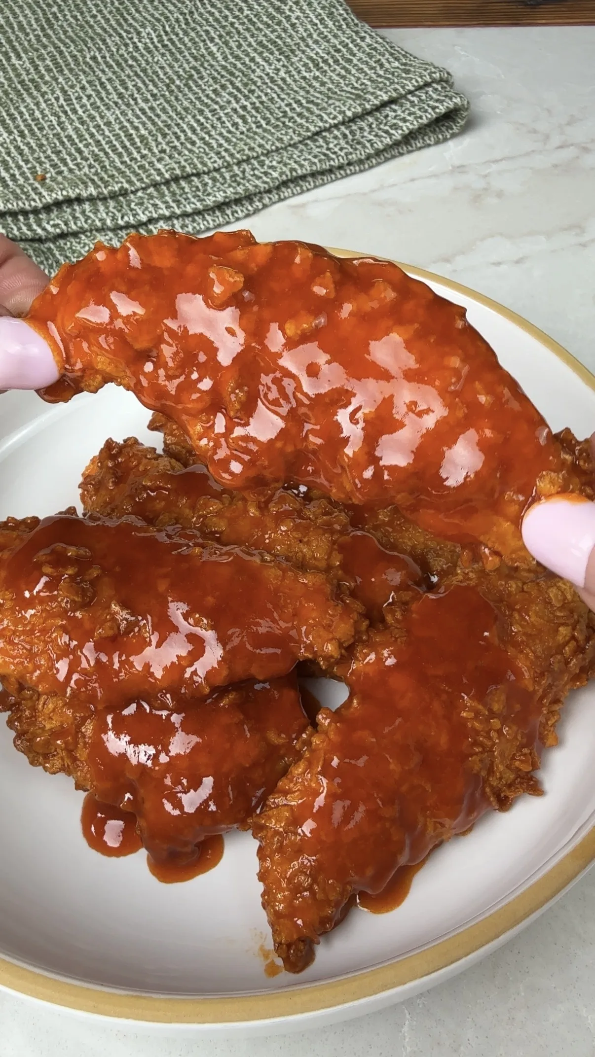 honey-buffalo-chicken-tenders-(air-fryer) recipe