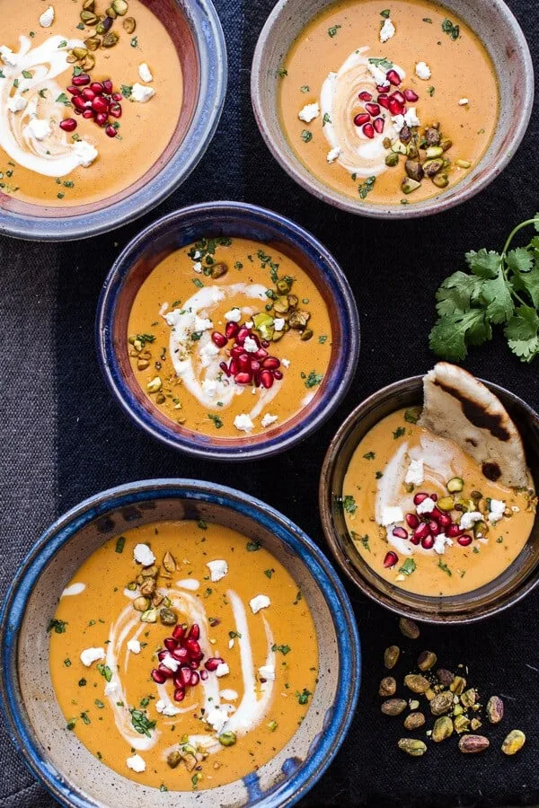 moroccan-butternut-squash-and-goat-cheese-soup-wcoconut-ginger-cream-pistachios.