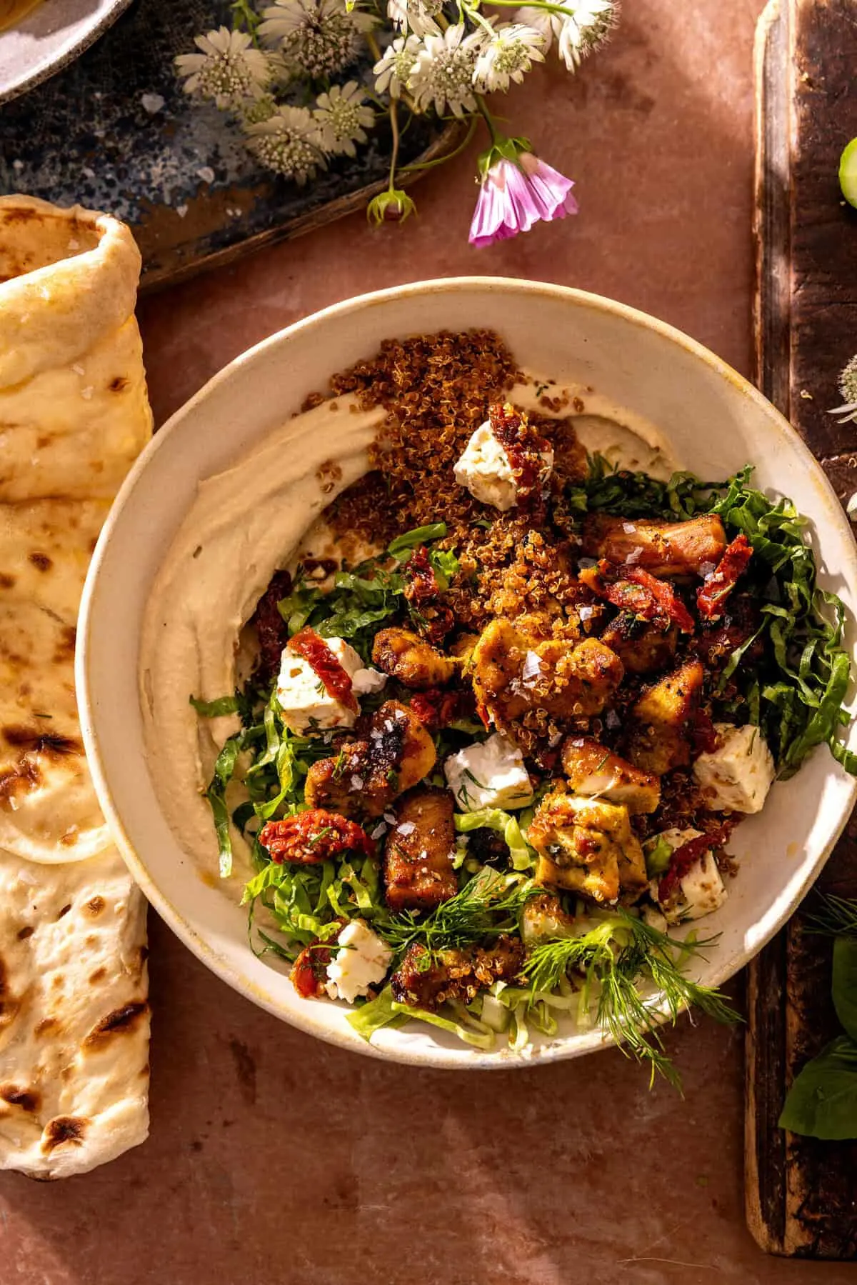 chicken-shawarma-hummus-bowl-with-crispy-quinoa
