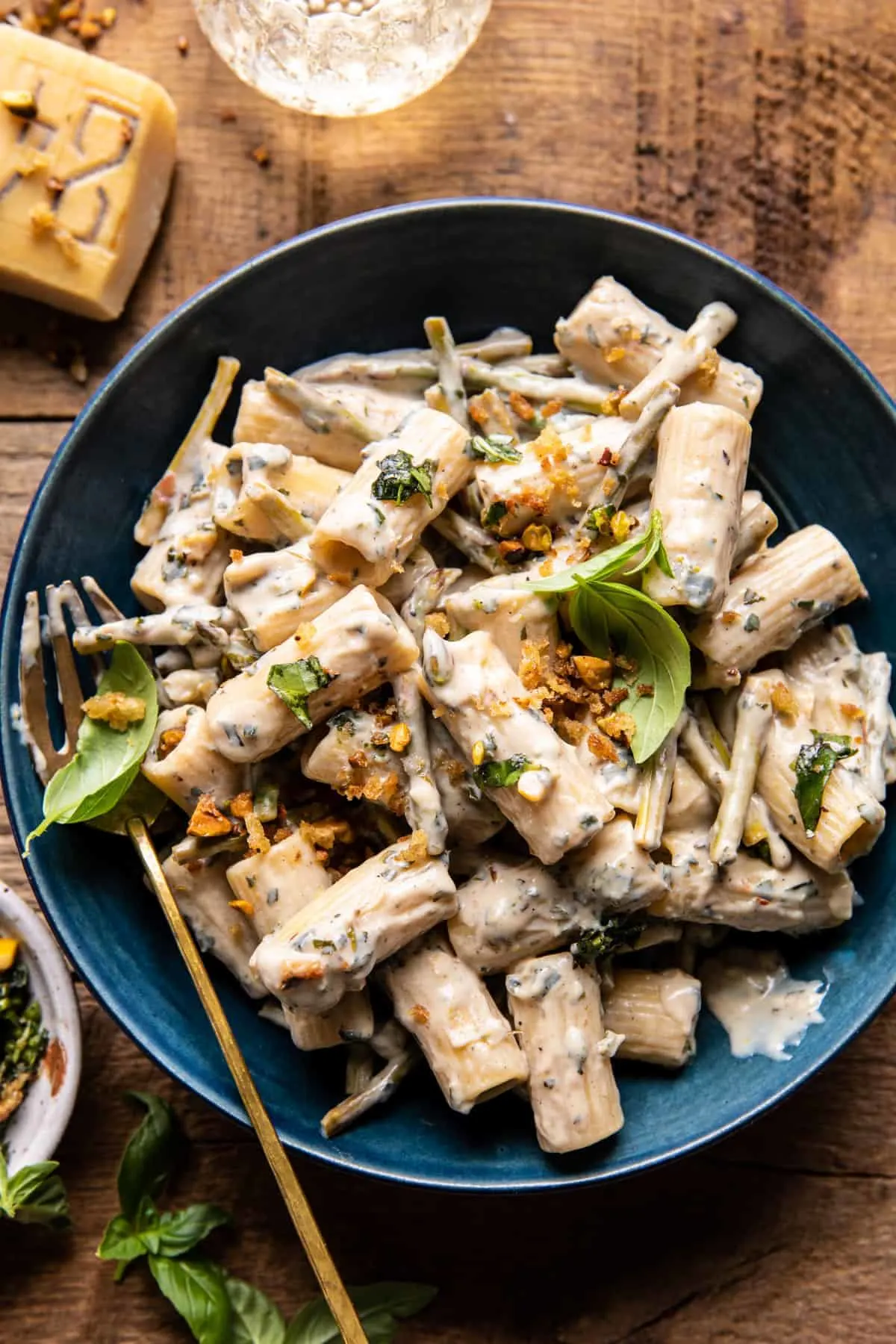 creamy-lemon-basil-and-asparagus-ricotta-pasta-with-spicy-breadcrumbs