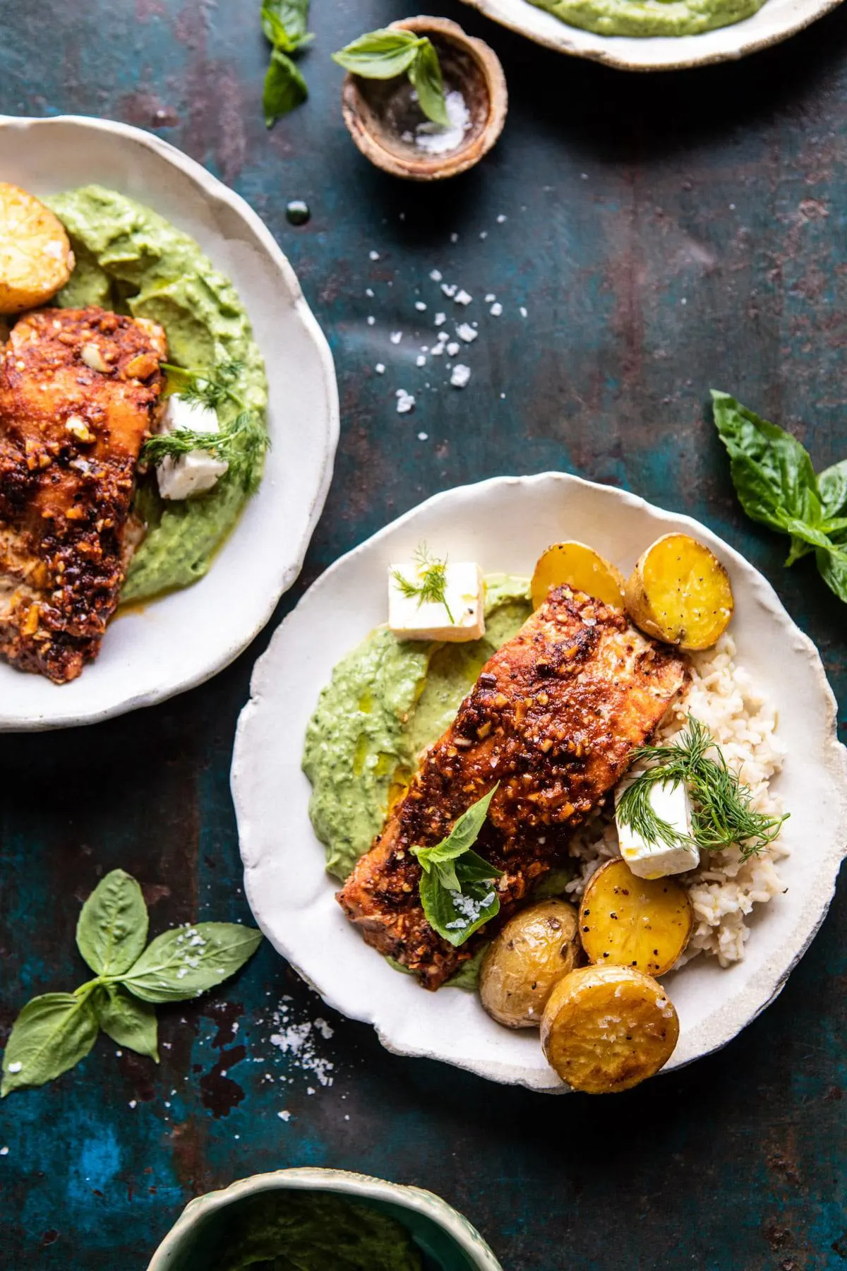 sheet-pan-blackened-salmon-bowl-with-potatoes-and-avocado-goddess-sauce