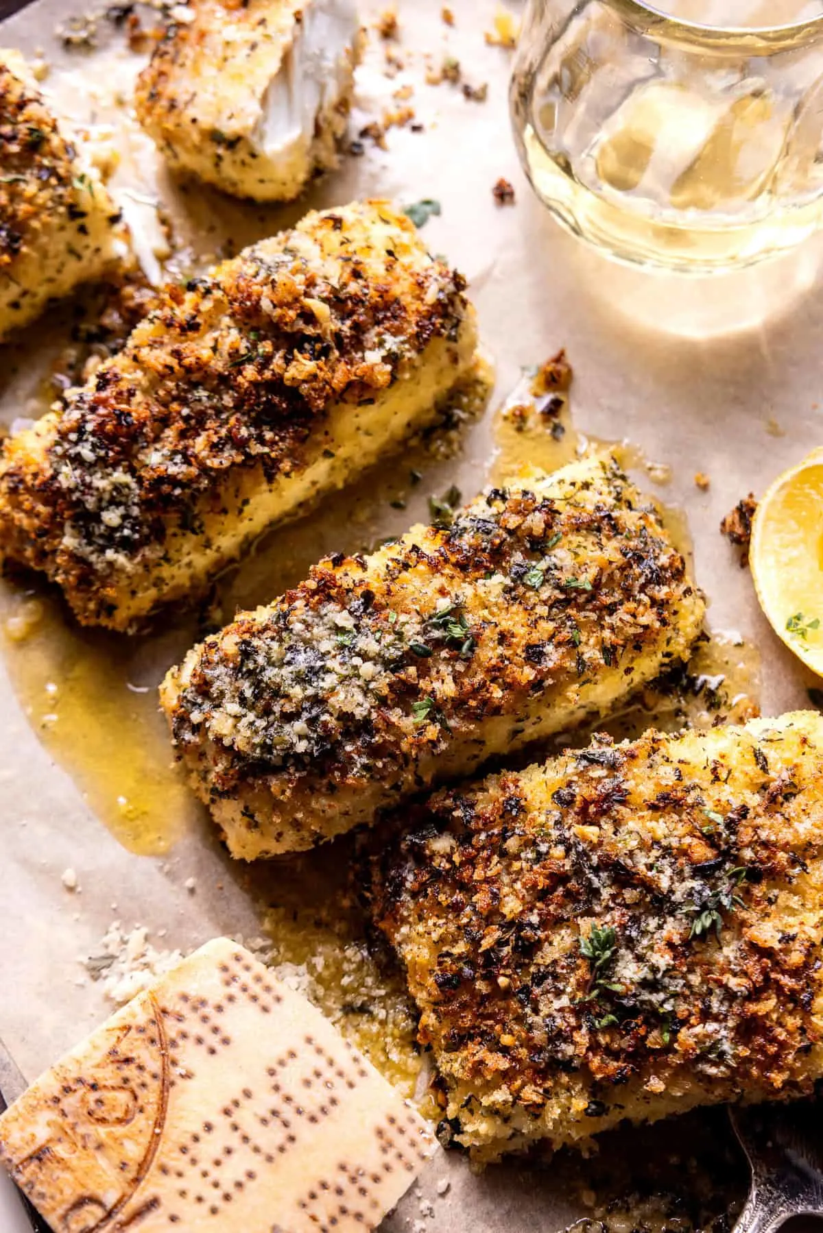 parmesan-garlic-butter-crusted-halibut