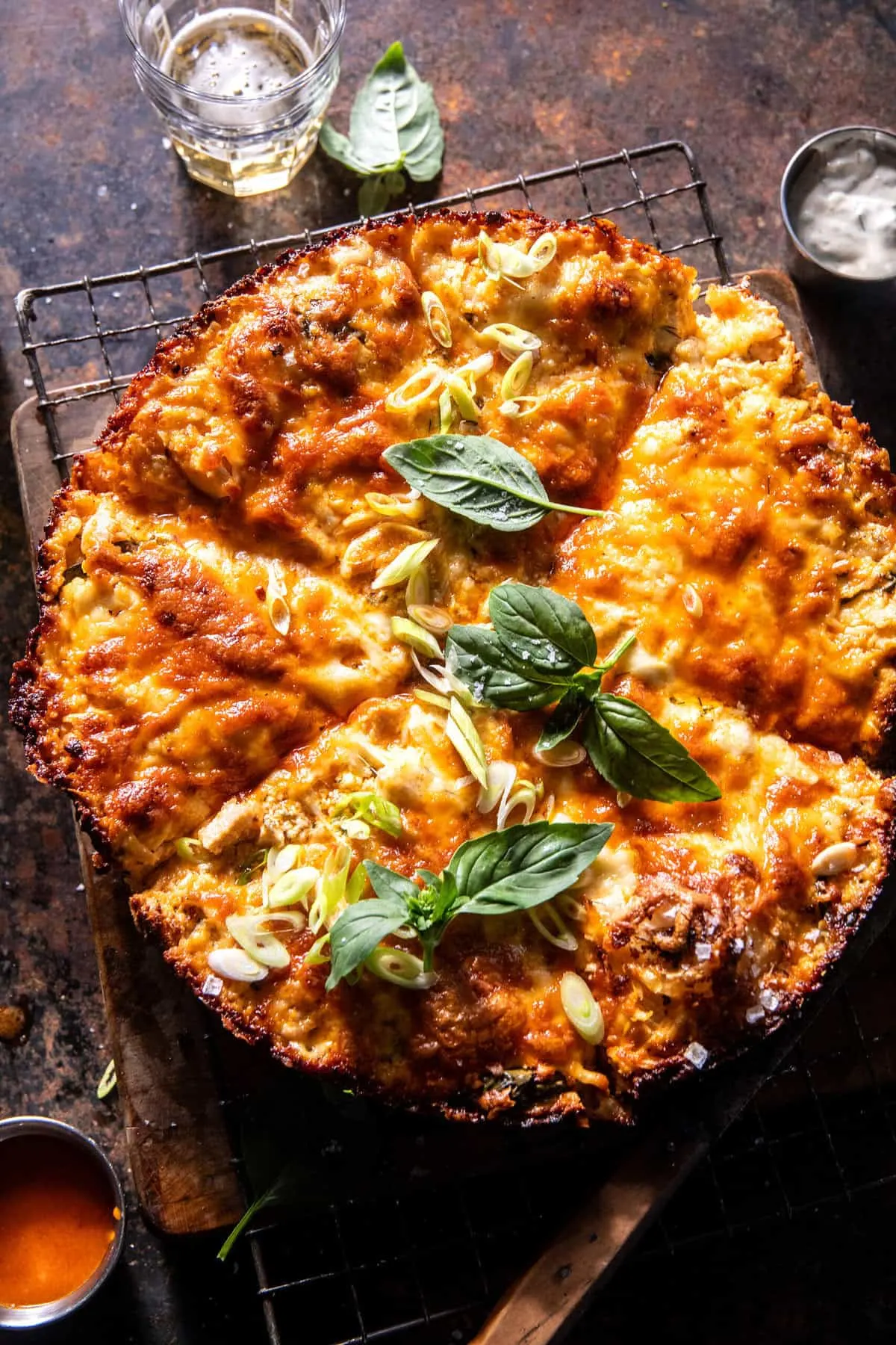 skillet-crispy-cheese-buffalo-chicken-pizza